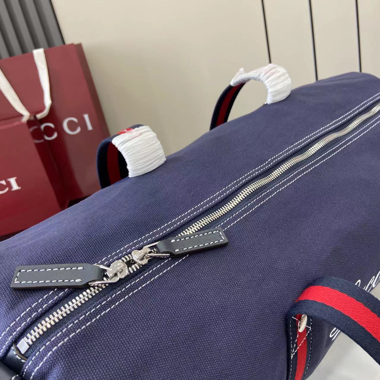 Gucci Large Printed Canvas Duffle Bag - DopestKickz