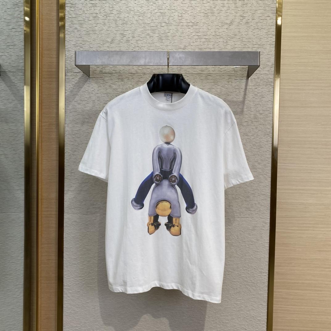 Loewe Loose Fit T-shirt In Cotton - DopestKickz