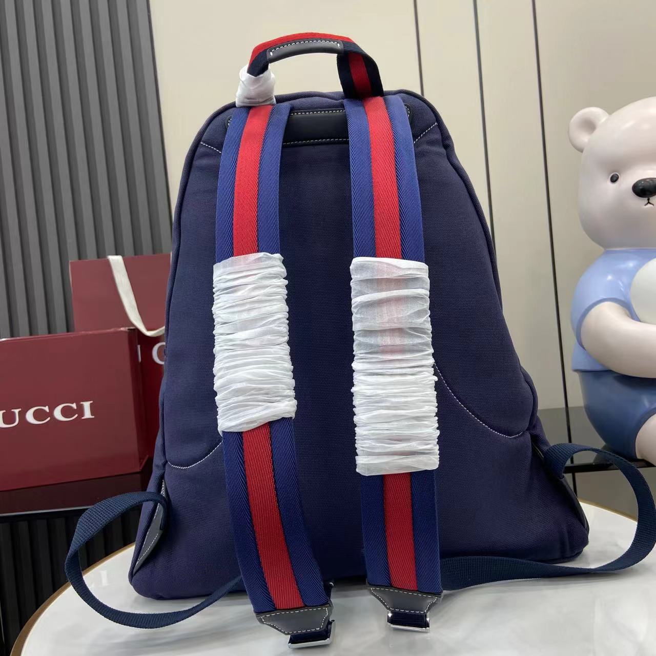 Gucci Printed Canvas Maxi Backpack - DopestKickz