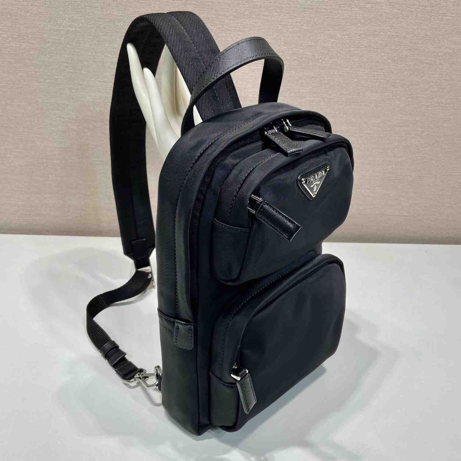 Prada Re-Nylon And Saffiano Leather Backpack   - DopestKickz