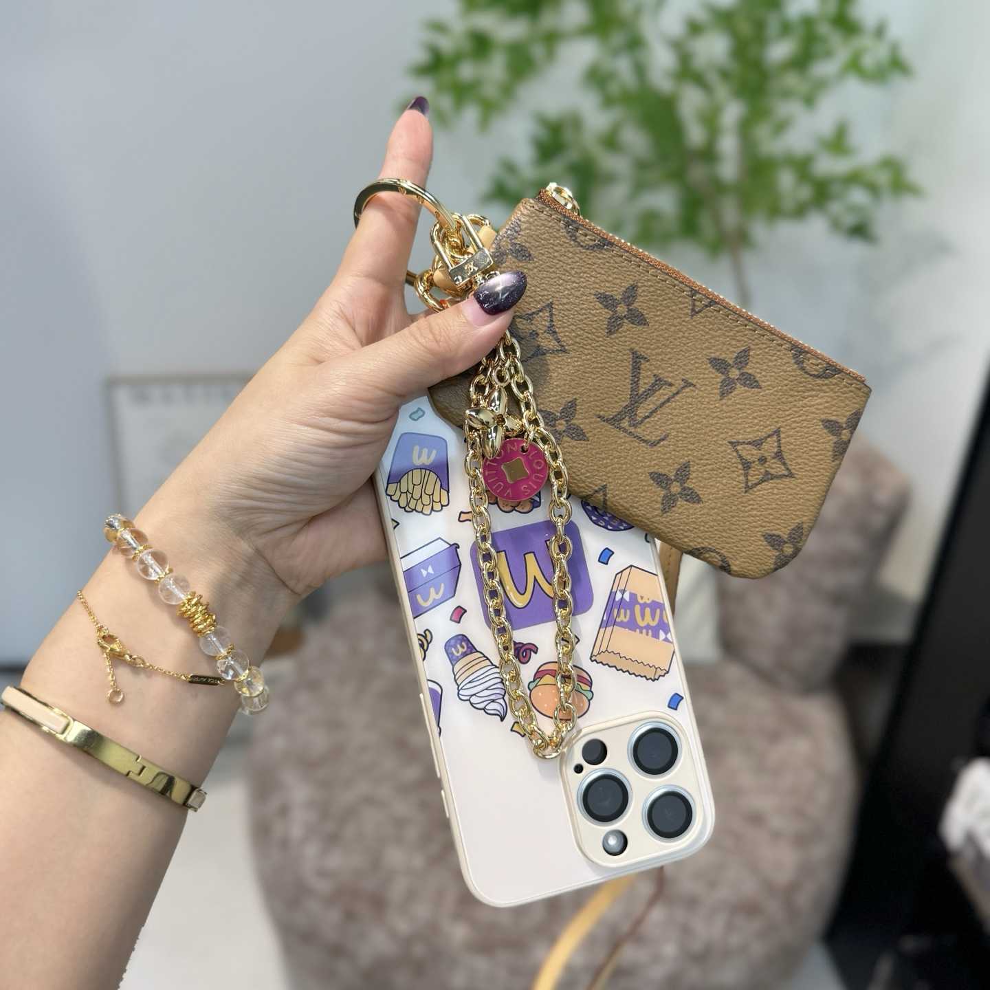 Louis Vuitton Monogram Phone Holder   - DopestKickz