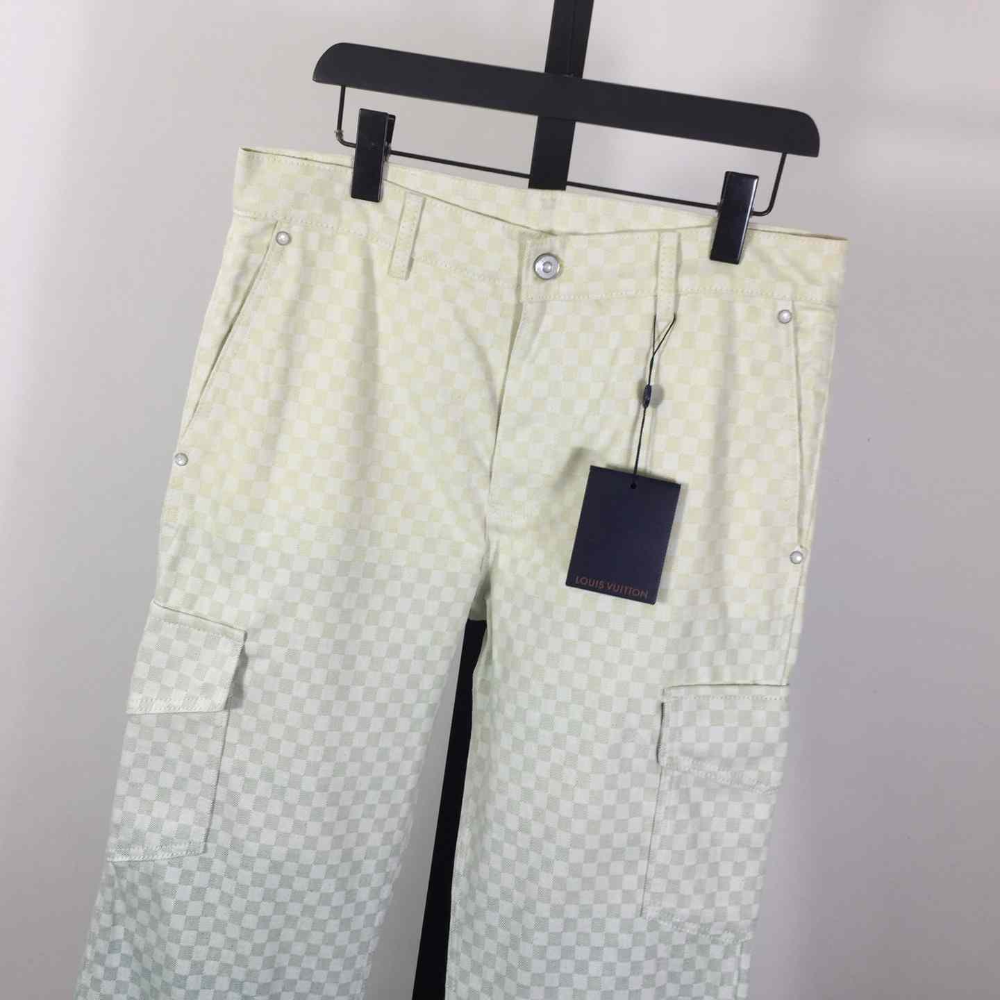 Louis Vuitton Damier Gradient Jacquard Denim Cargo Pants   1AGTHJ - DopestKickz