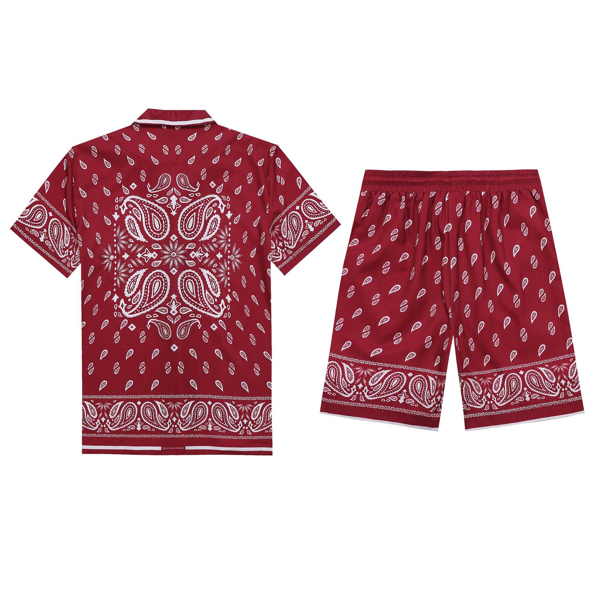 Dolce & Gabbana Silk Shirt And Shorts With Bandanna Print  - DopestKickz