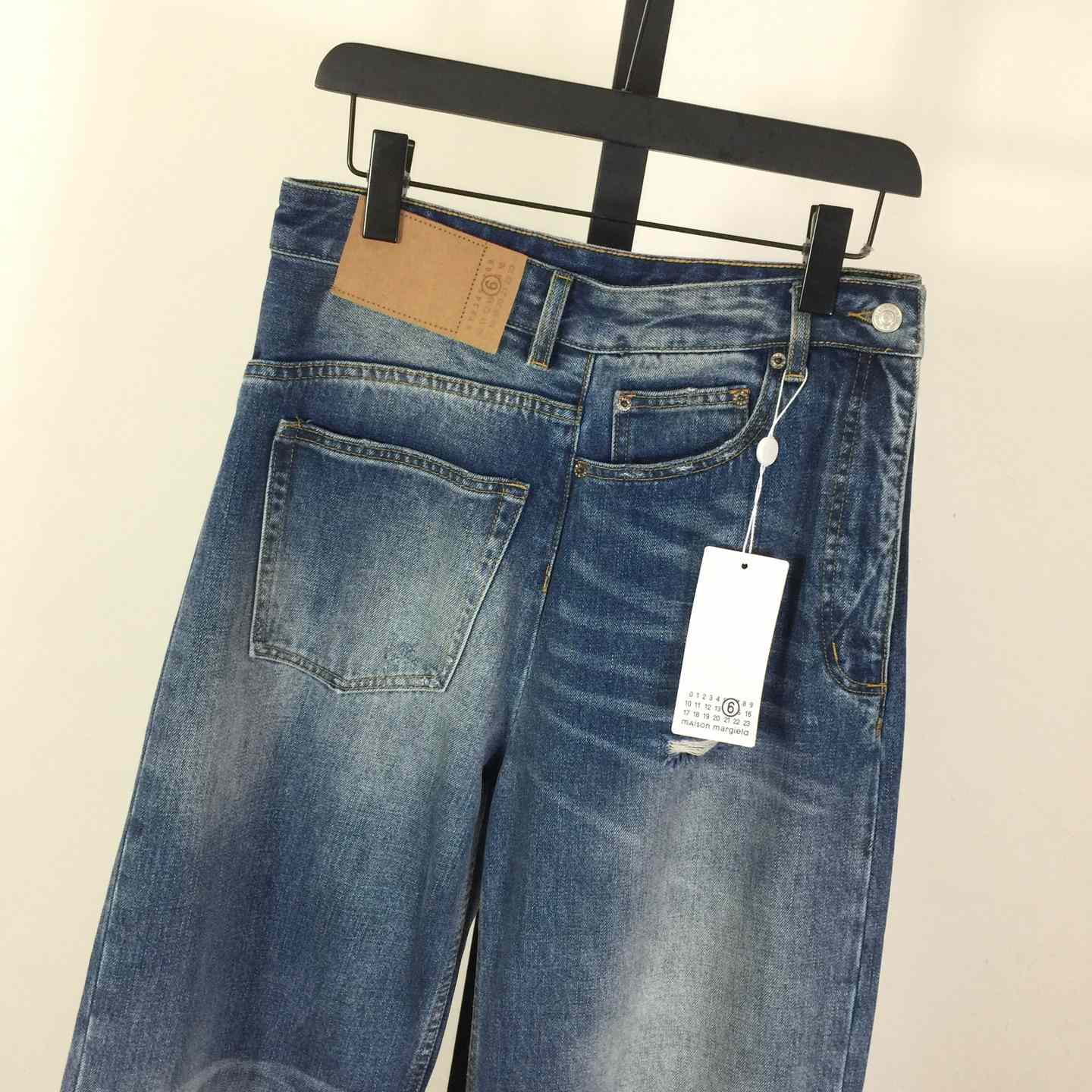 MM6 Maison Margiela Twist Wide Leg Jeans - DopestKickz