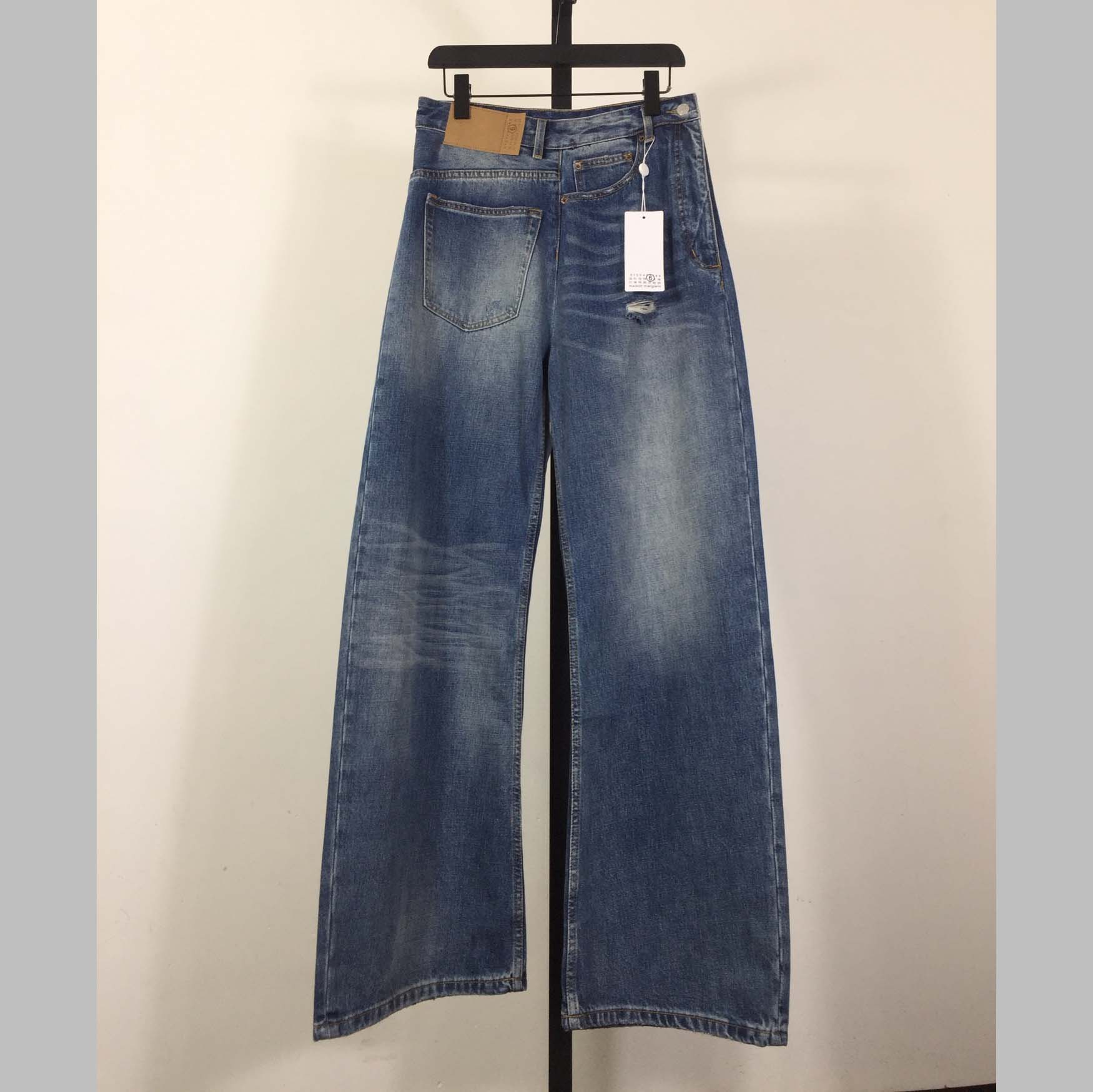 MM6 Maison Margiela Twist Wide Leg Jeans - DopestKickz