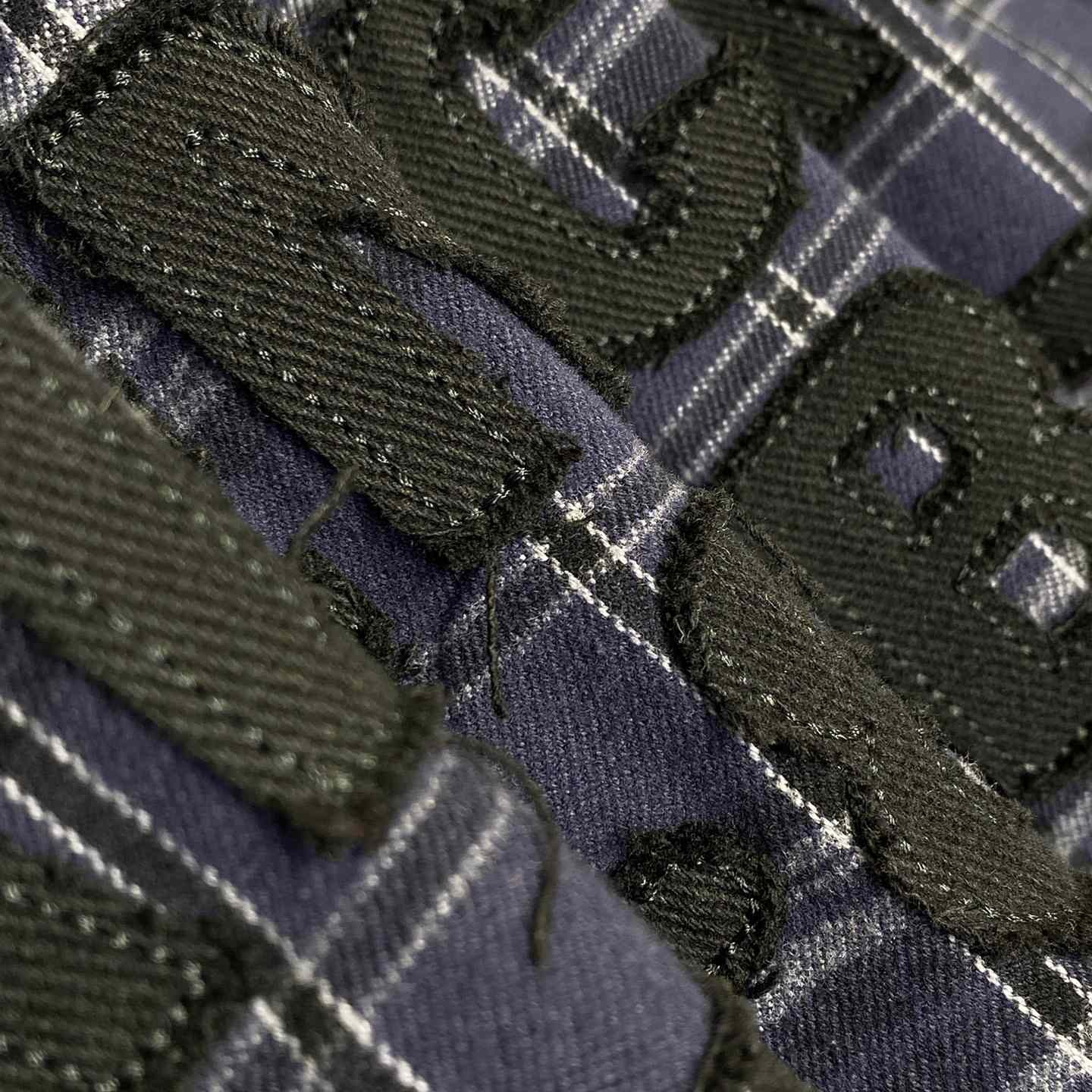 Balenciaga SS25 Logo Embroidered Hooded Check Jacket - DopestKickz