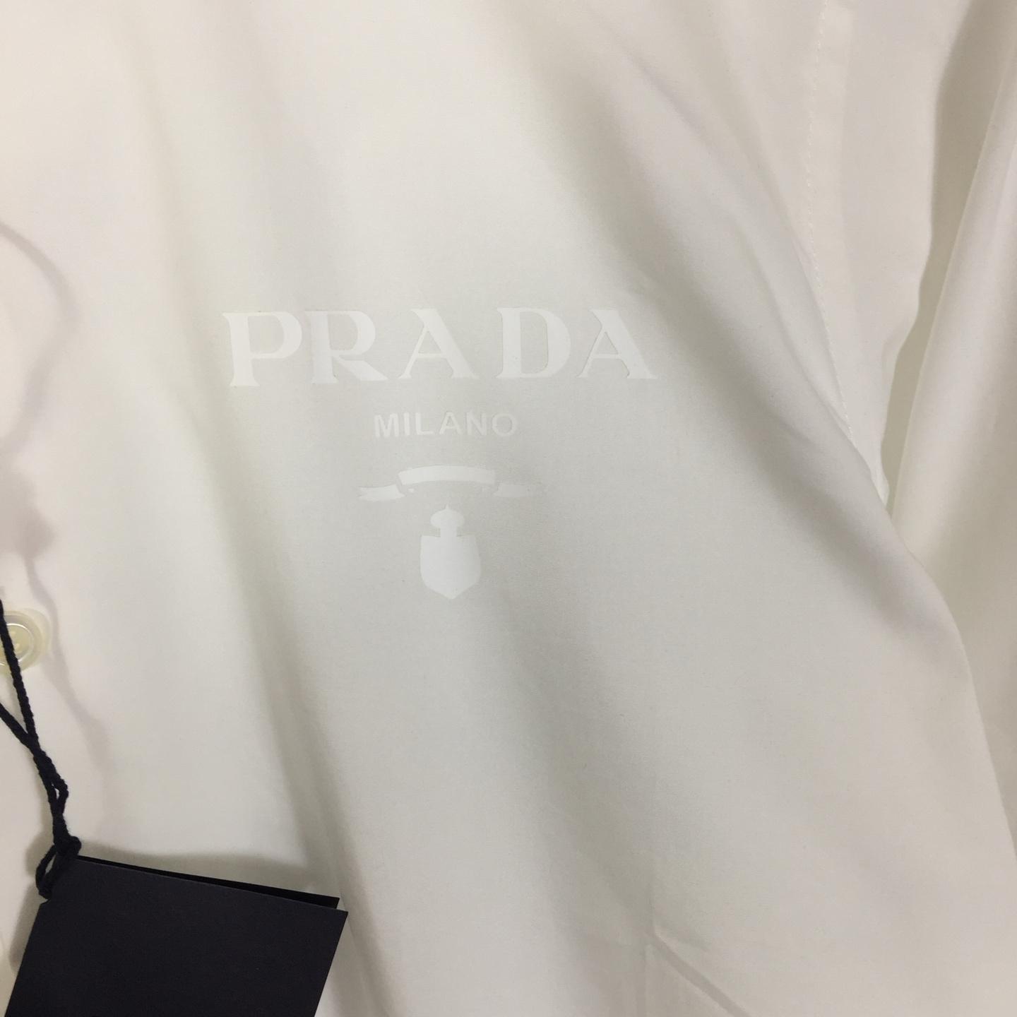 Prada White Long-sleeve Shirt - DopestKickz