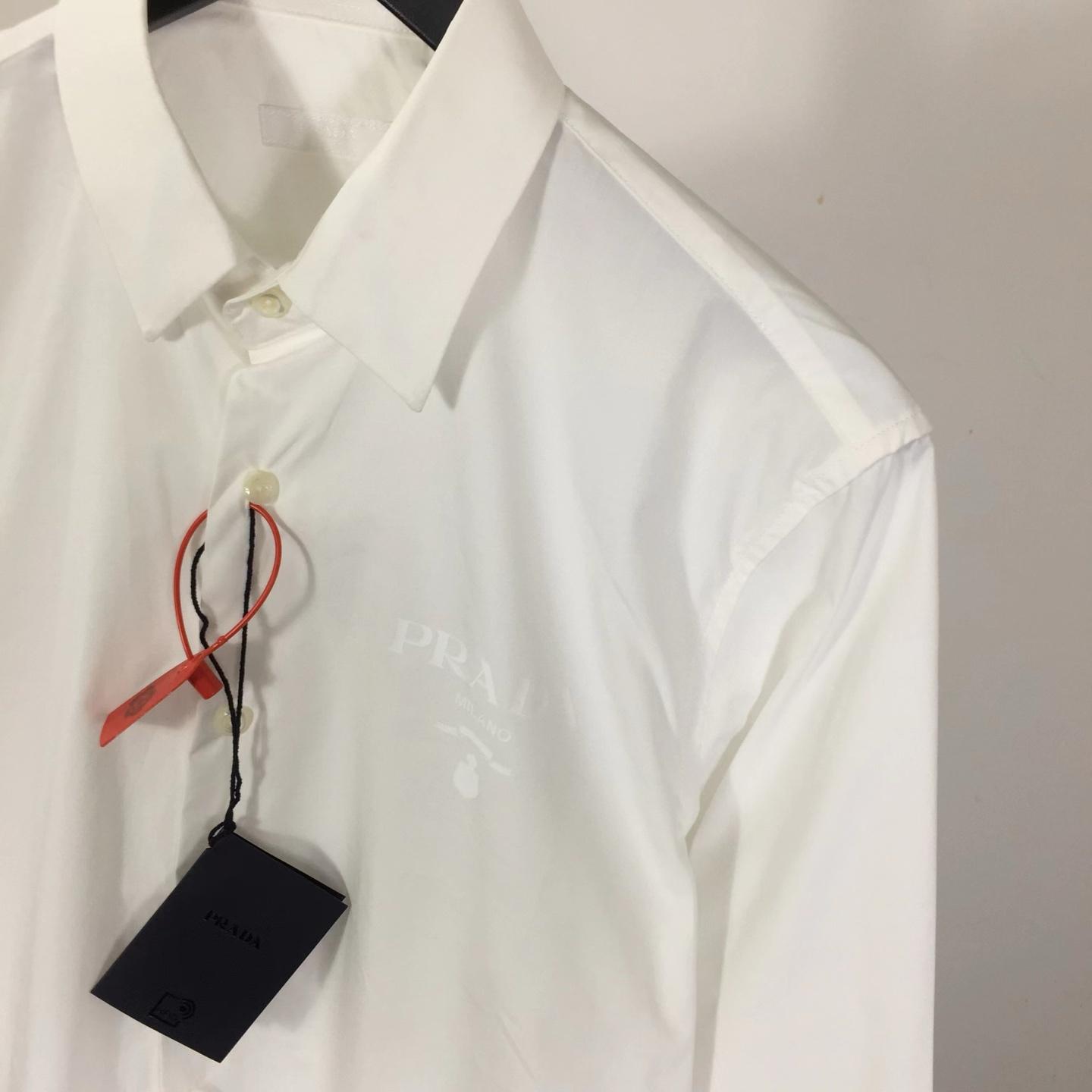 Prada White Long-sleeve Shirt - DopestKickz