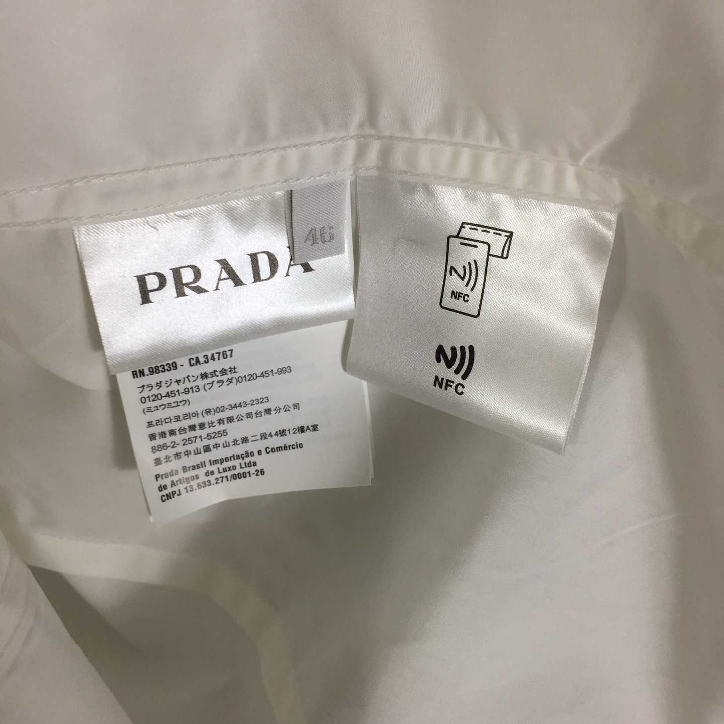 Prada White Long-sleeve Shirt - DopestKickz