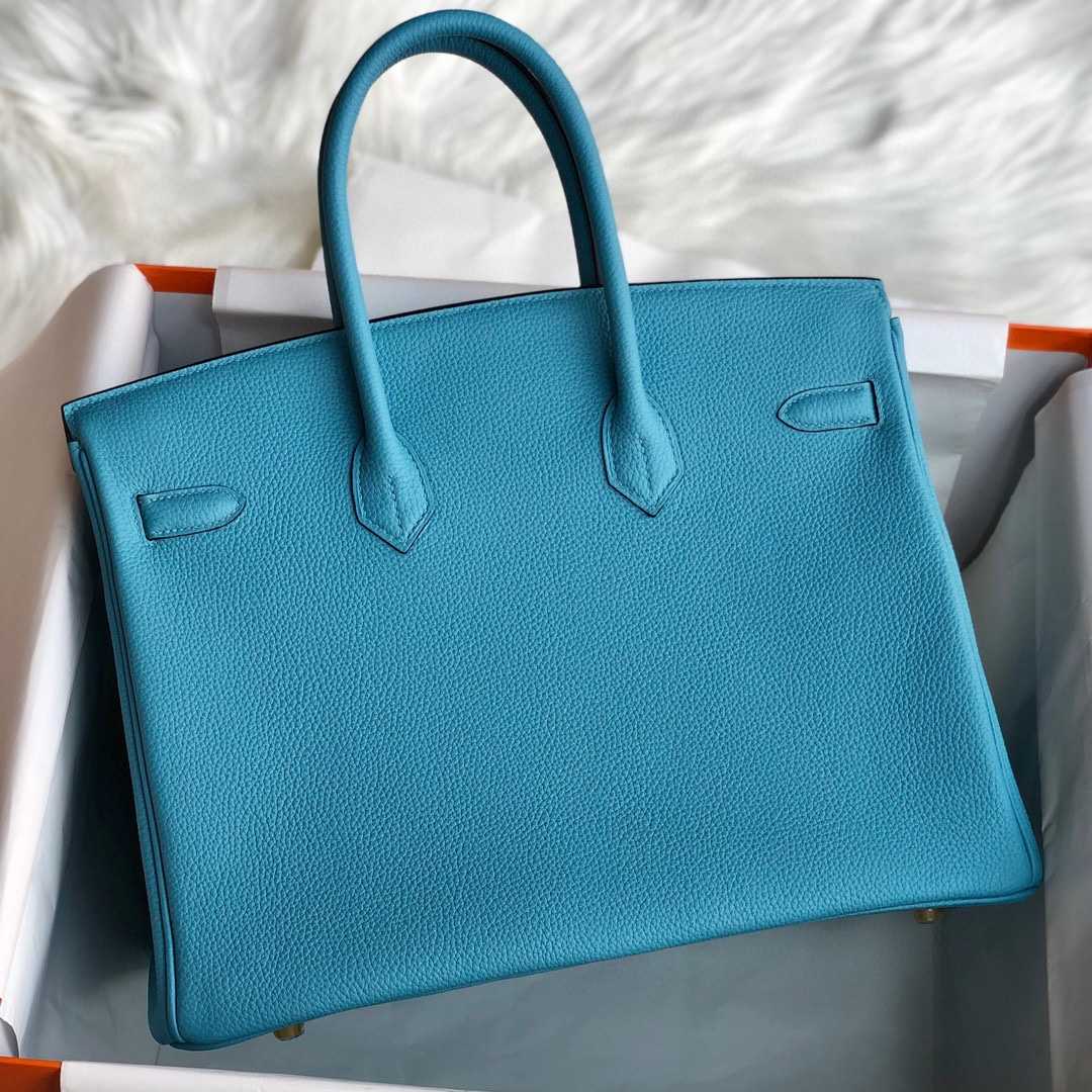 Hermès Blue Mallard Togo 25 cm Birkin Bag - DopestKickz
