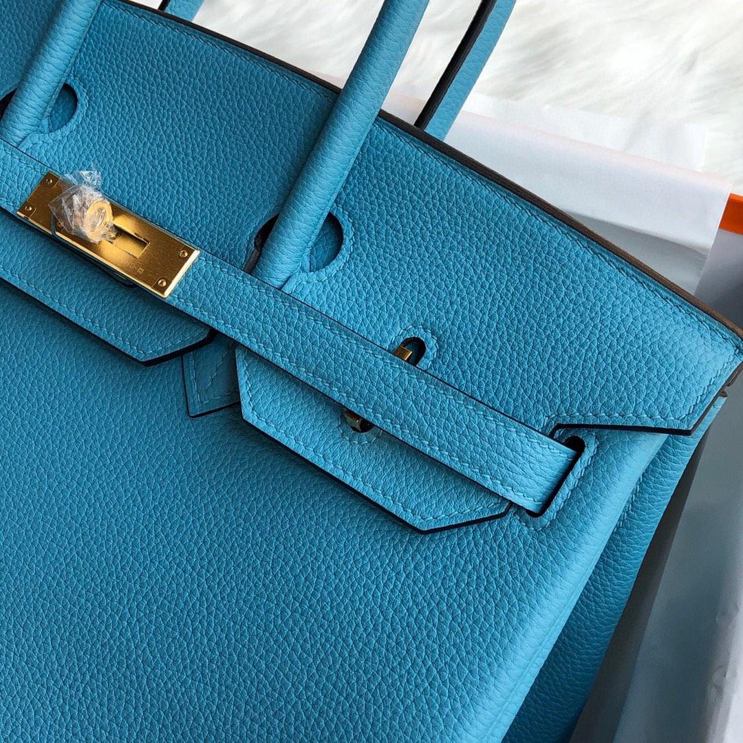 Hermès Blue Mallard Togo 25 cm Birkin Bag - DopestKickz