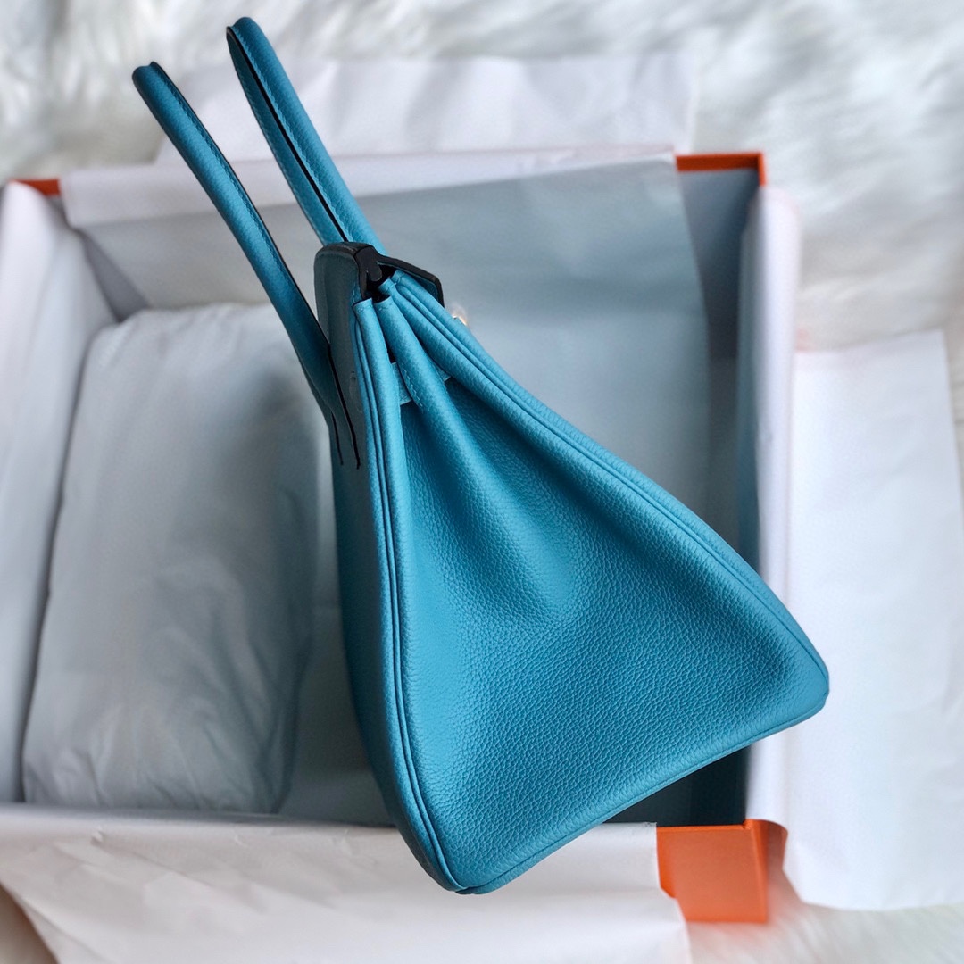 Hermès Blue Mallard Togo 25 cm Birkin Bag - DopestKickz
