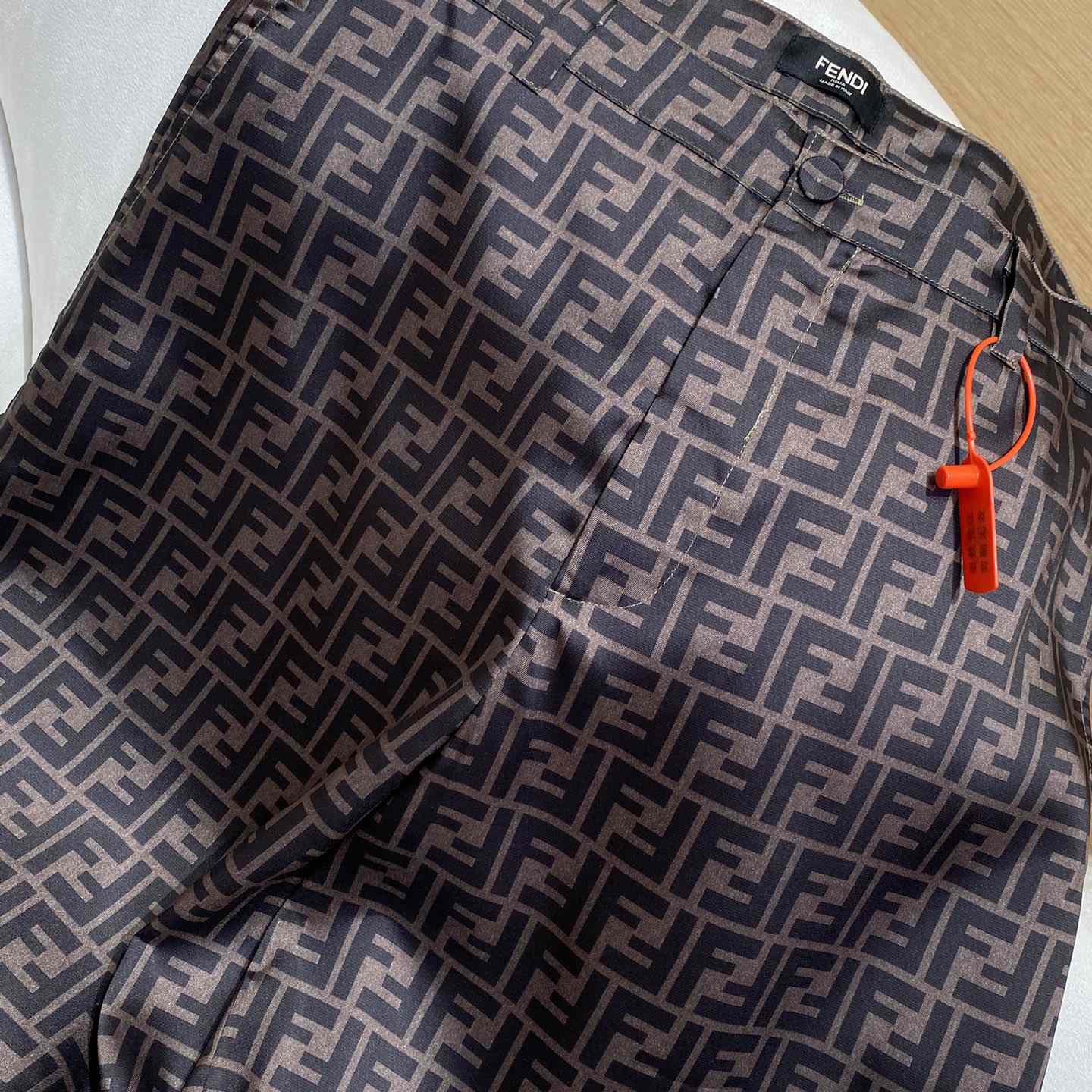 Fendi Brown Silk Short - DopestKickz