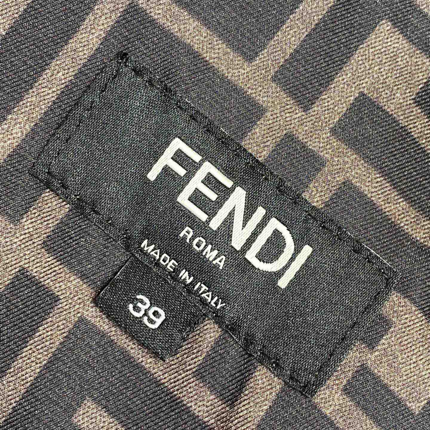 Fendi Brown Silk Short - DopestKickz