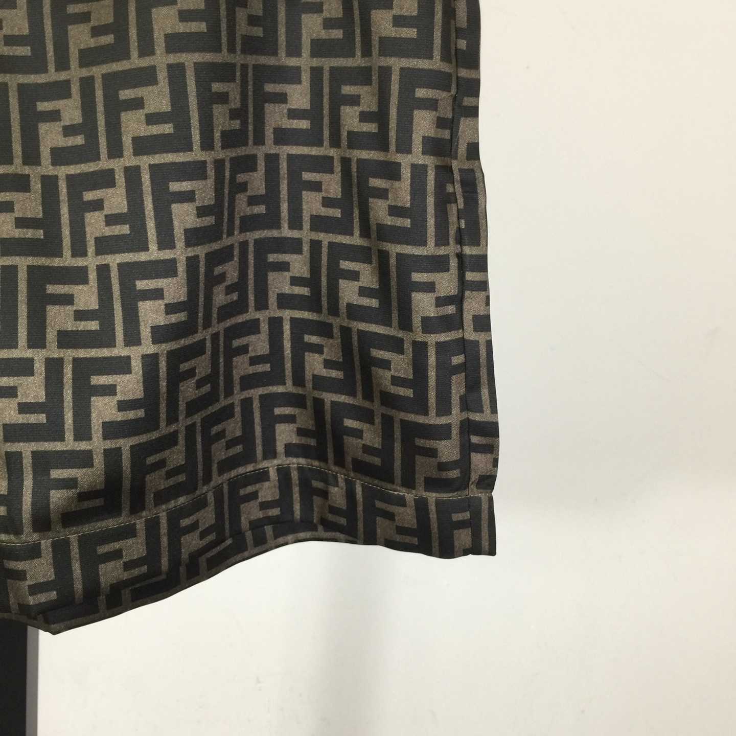 Fendi Brown Silk Short - DopestKickz