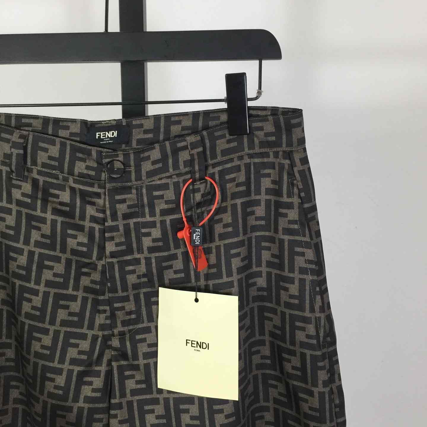 Fendi Brown Silk Short - DopestKickz