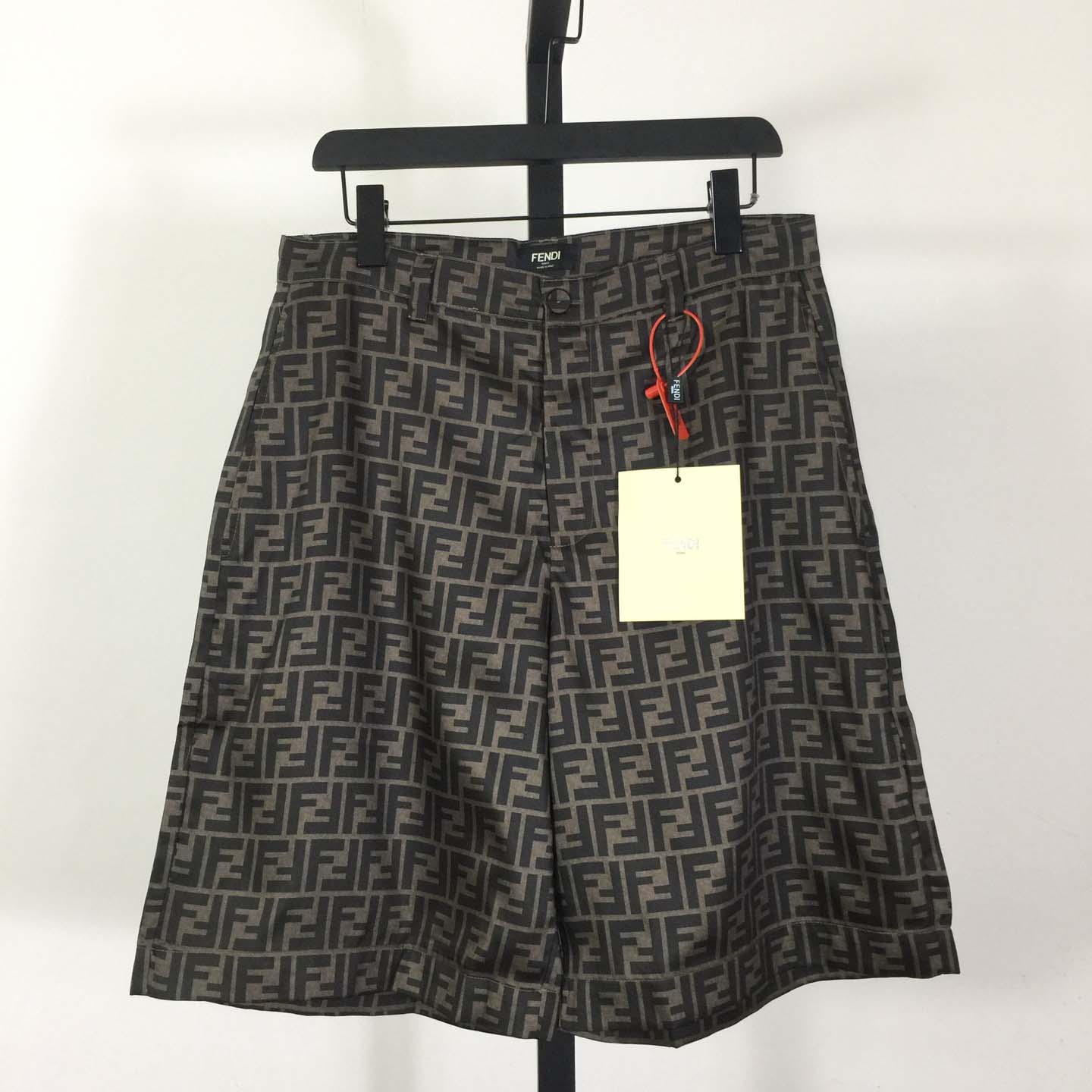 Fendi Brown Silk Short - DopestKickz