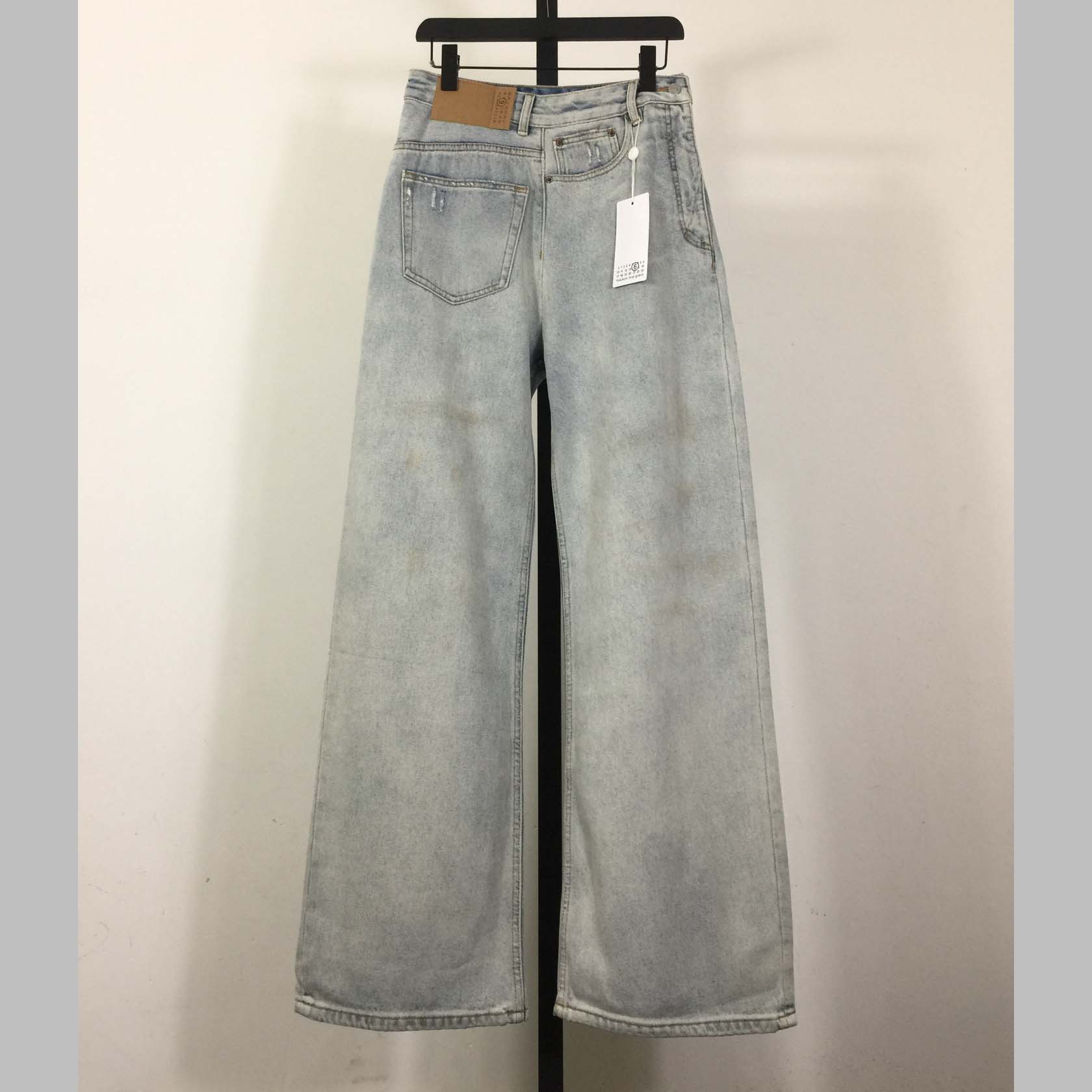 MM6 Maison Margiela Twist Wide Leg Jeans - DopestKickz