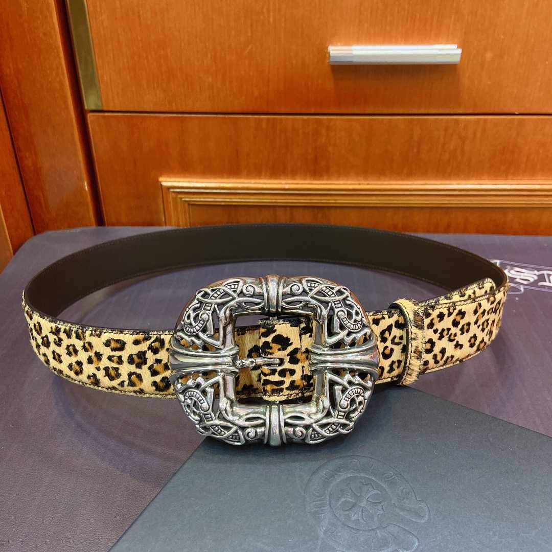 Chrome Hearts Leather Belt   - DopestKickz