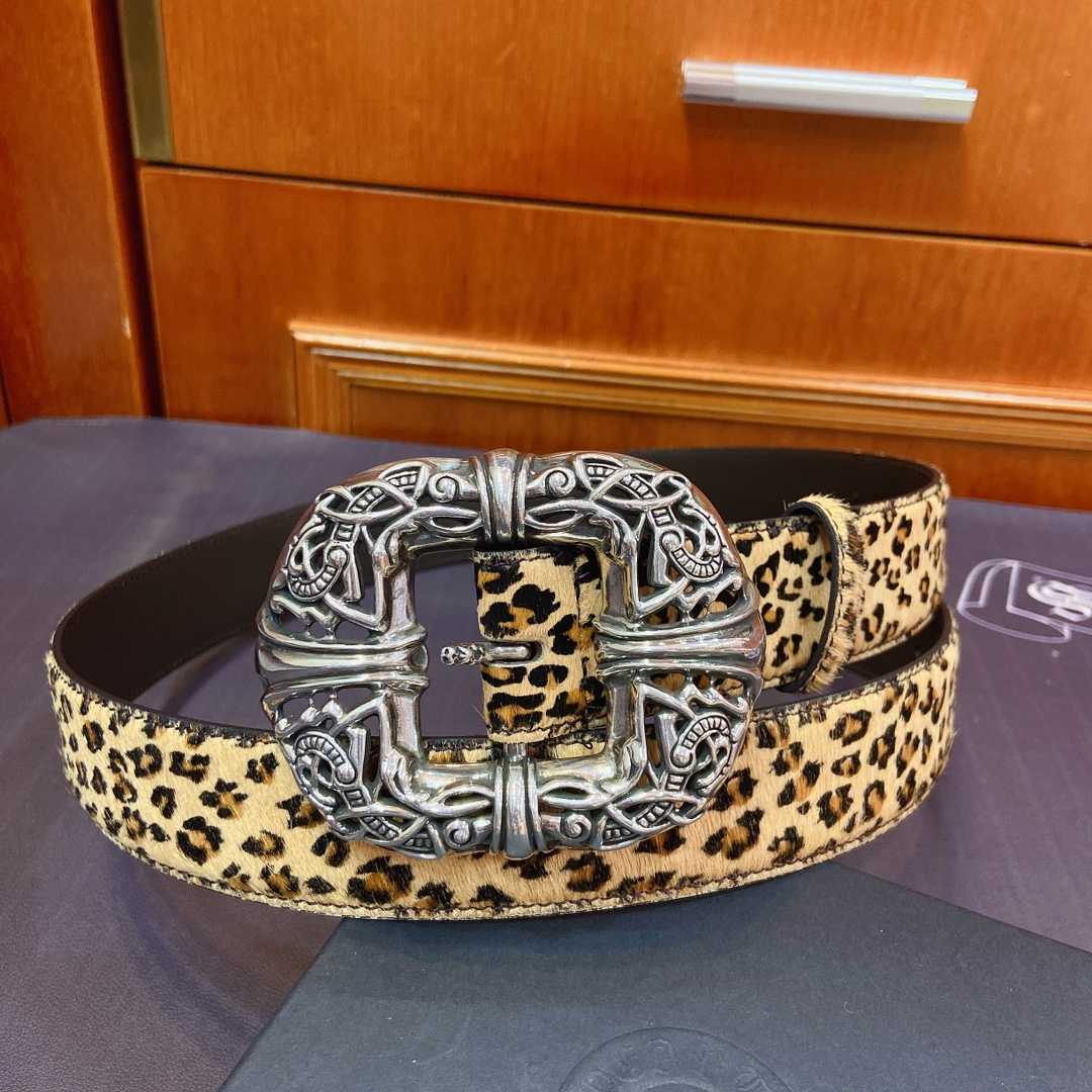 Chrome Hearts Leather Belt   - DopestKickz