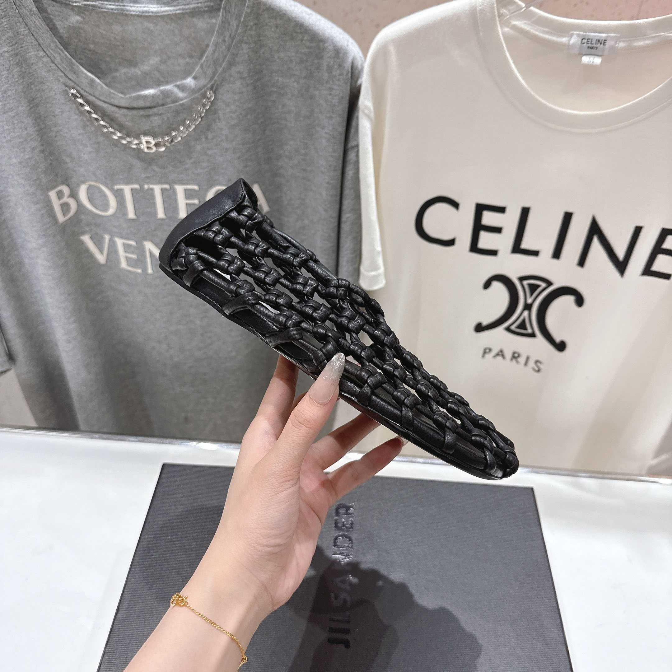 JIl Sander Knot-detail Ballet Flats - DopestKickz