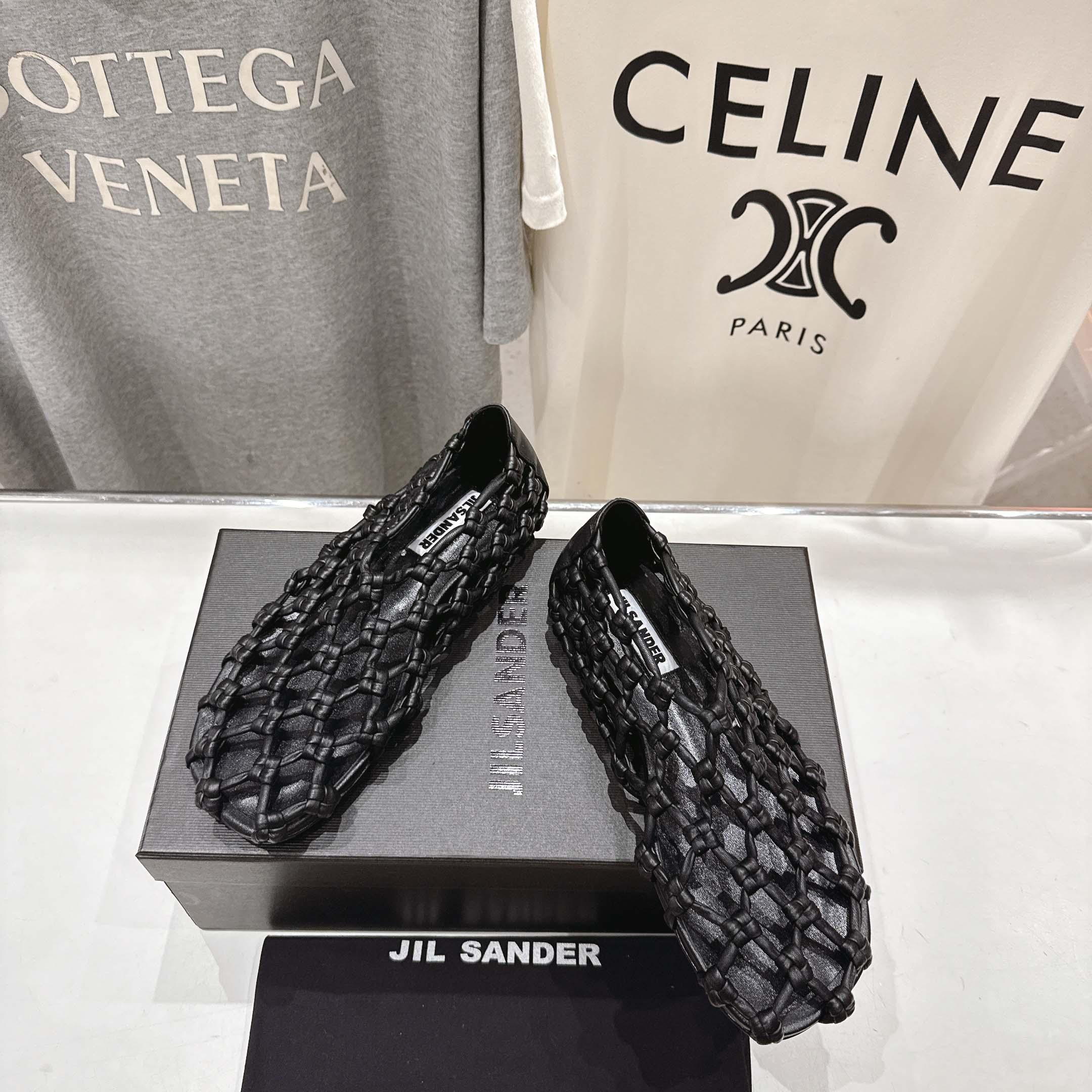 JIl Sander Knot-detail Ballet Flats - DopestKickz