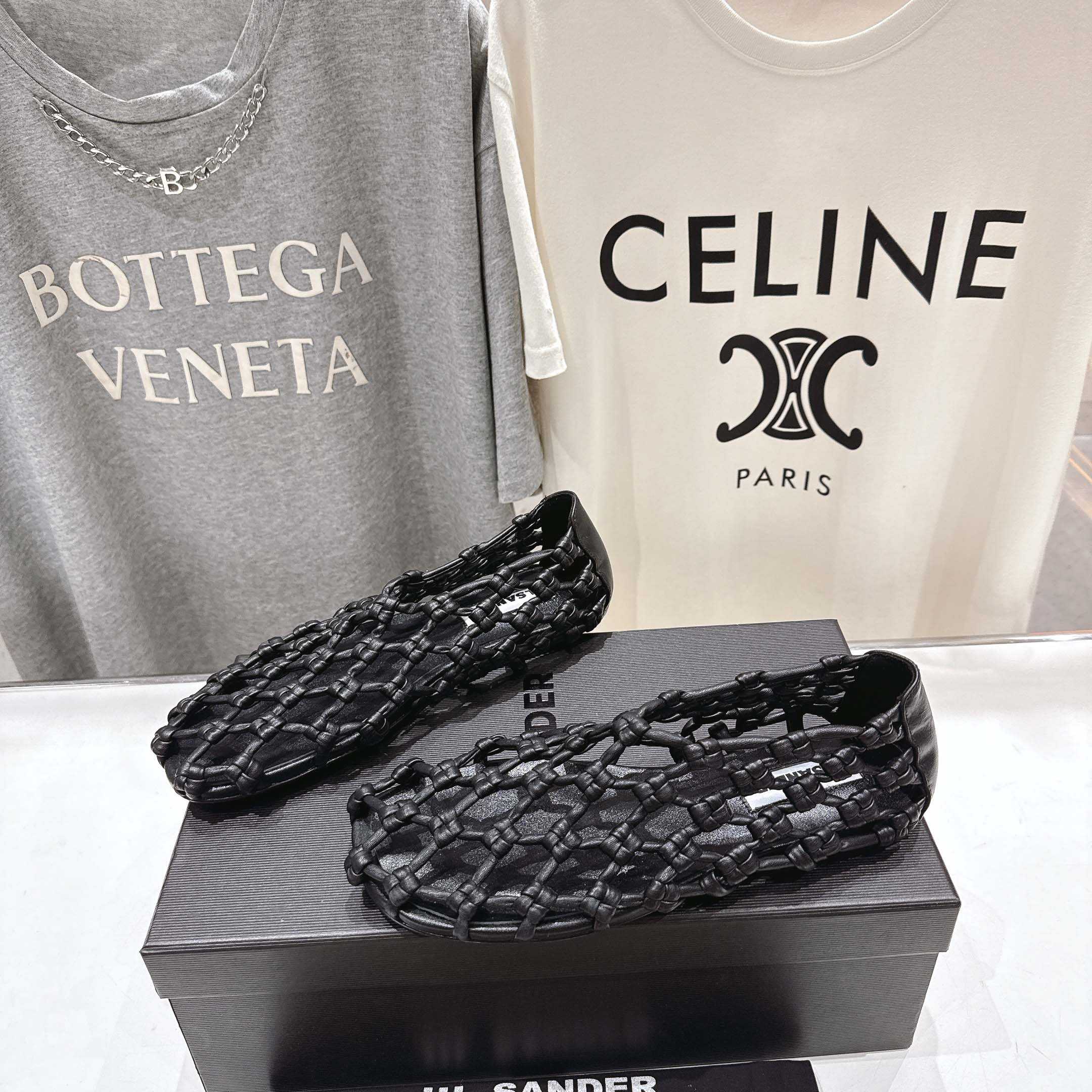 JIl Sander Knot-detail Ballet Flats - DopestKickz