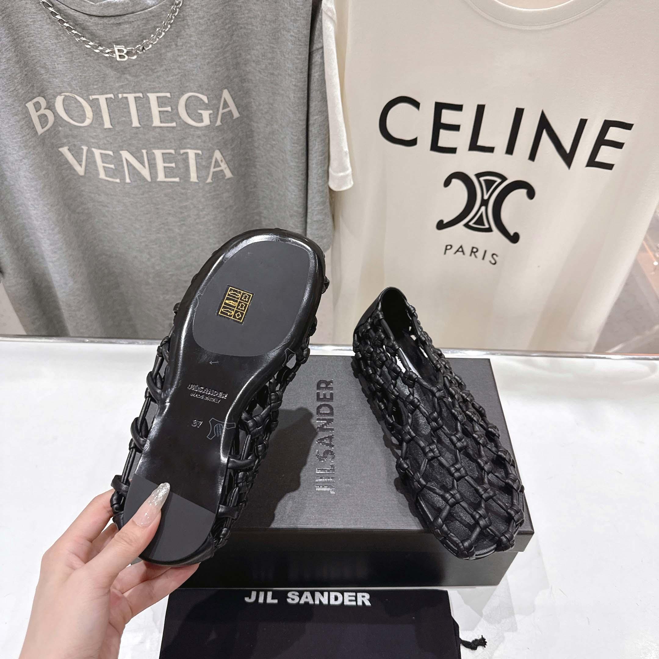 JIl Sander Knot-detail Ballet Flats - DopestKickz