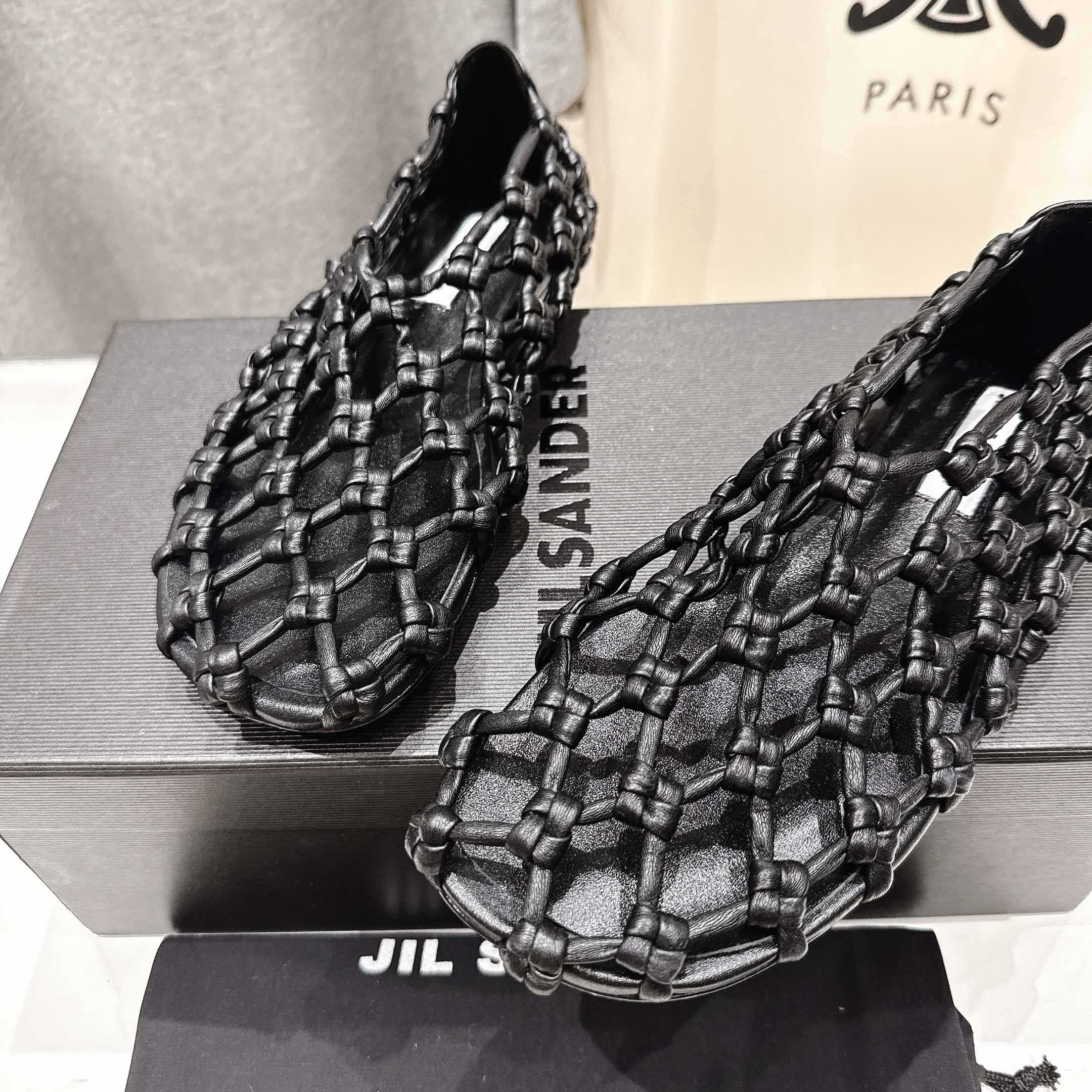 JIl Sander Knot-detail Ballet Flats - DopestKickz