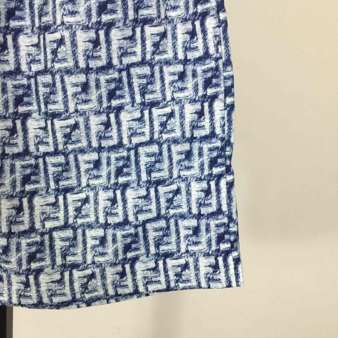 Fendi FF-motif Linen Shorts - DopestKickz