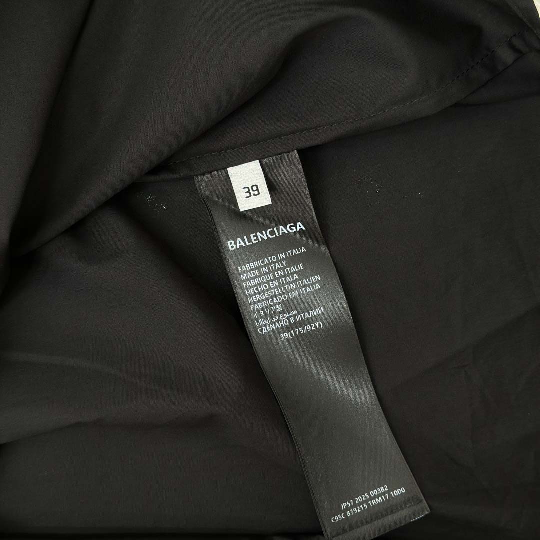 Balenciaga Workwear Short Sleeve Large Fit Shirt In Black - DopestKickz