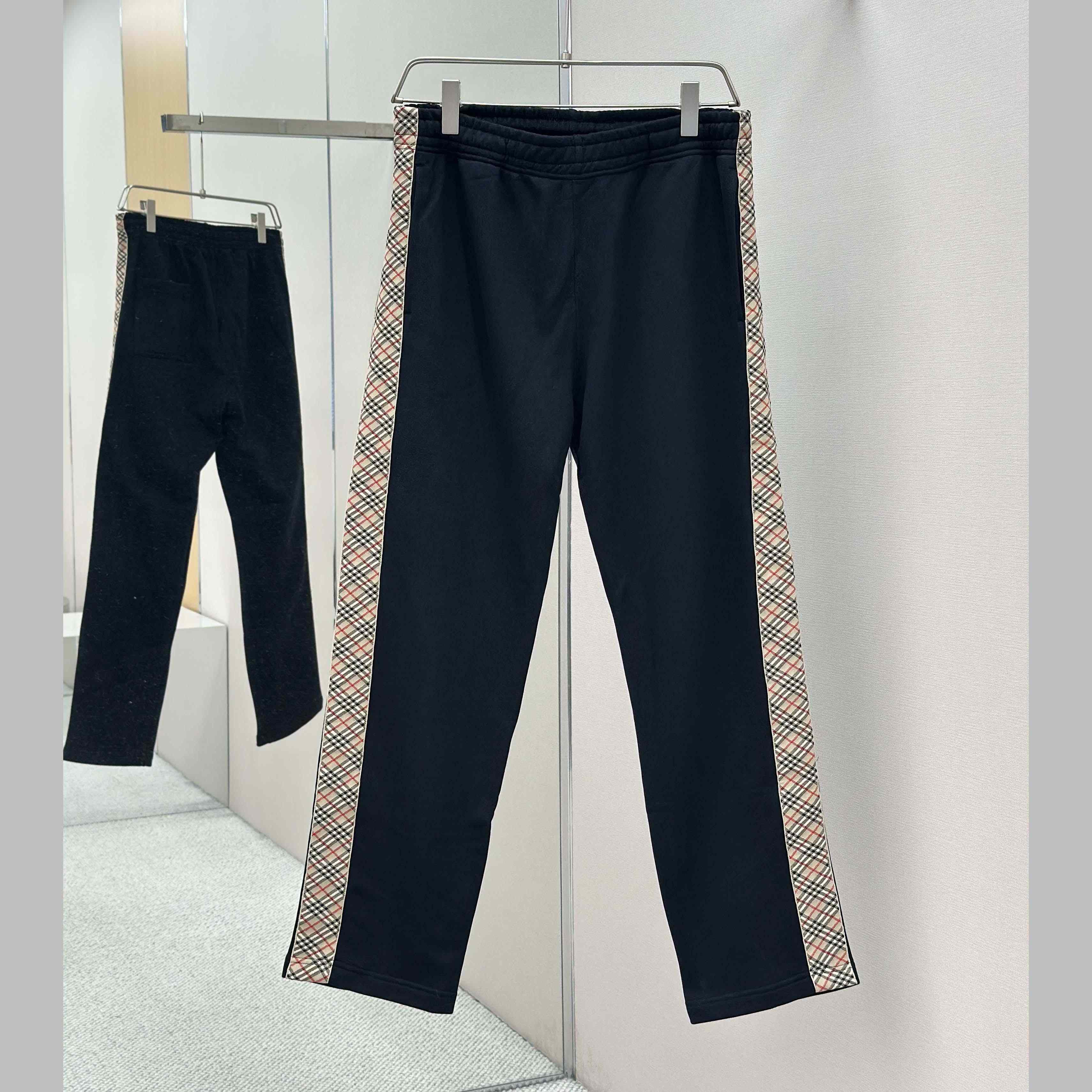 Burberry Check Trim Cotton Jogging Pants - DopestKickz