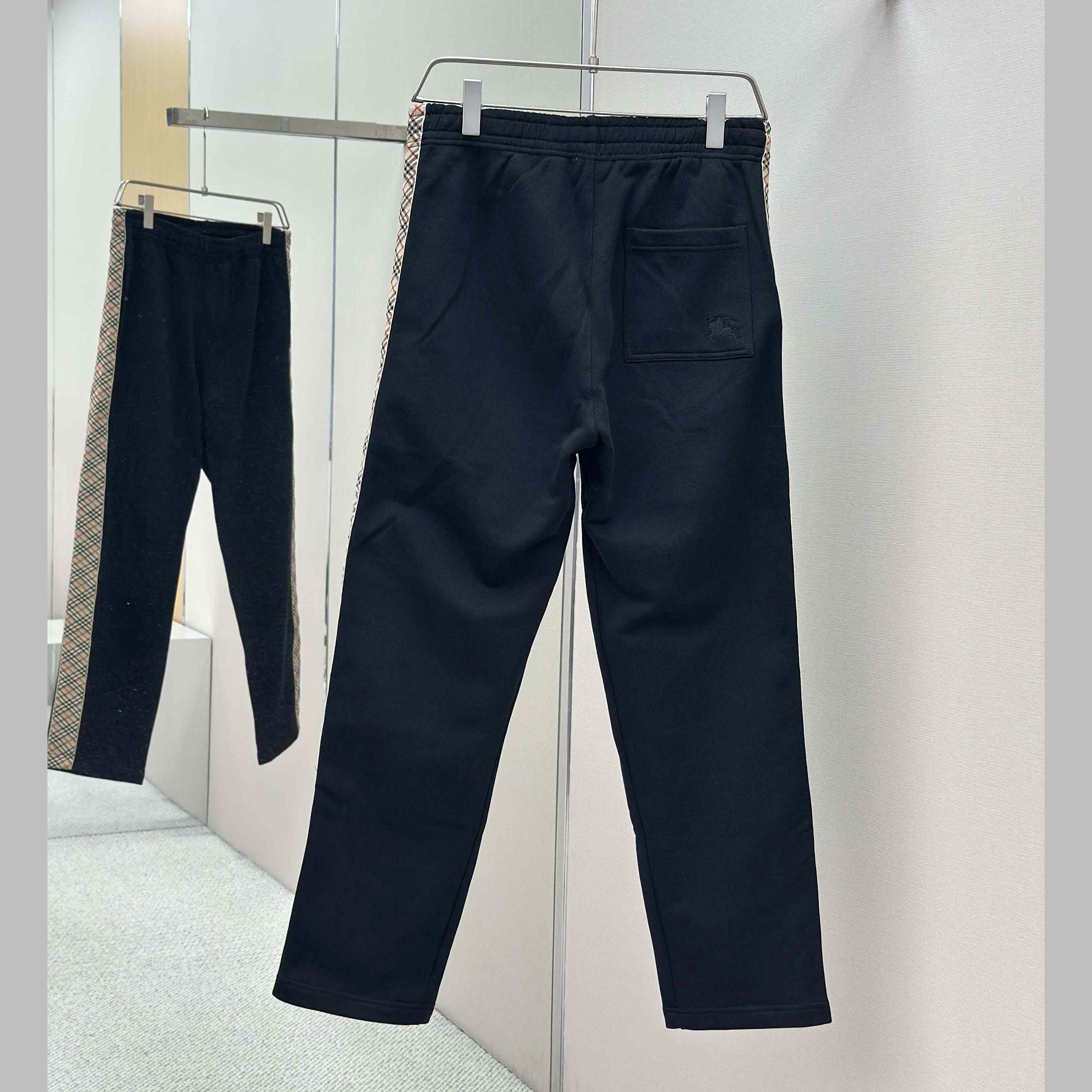 Burberry Check Trim Cotton Jogging Pants - DopestKickz