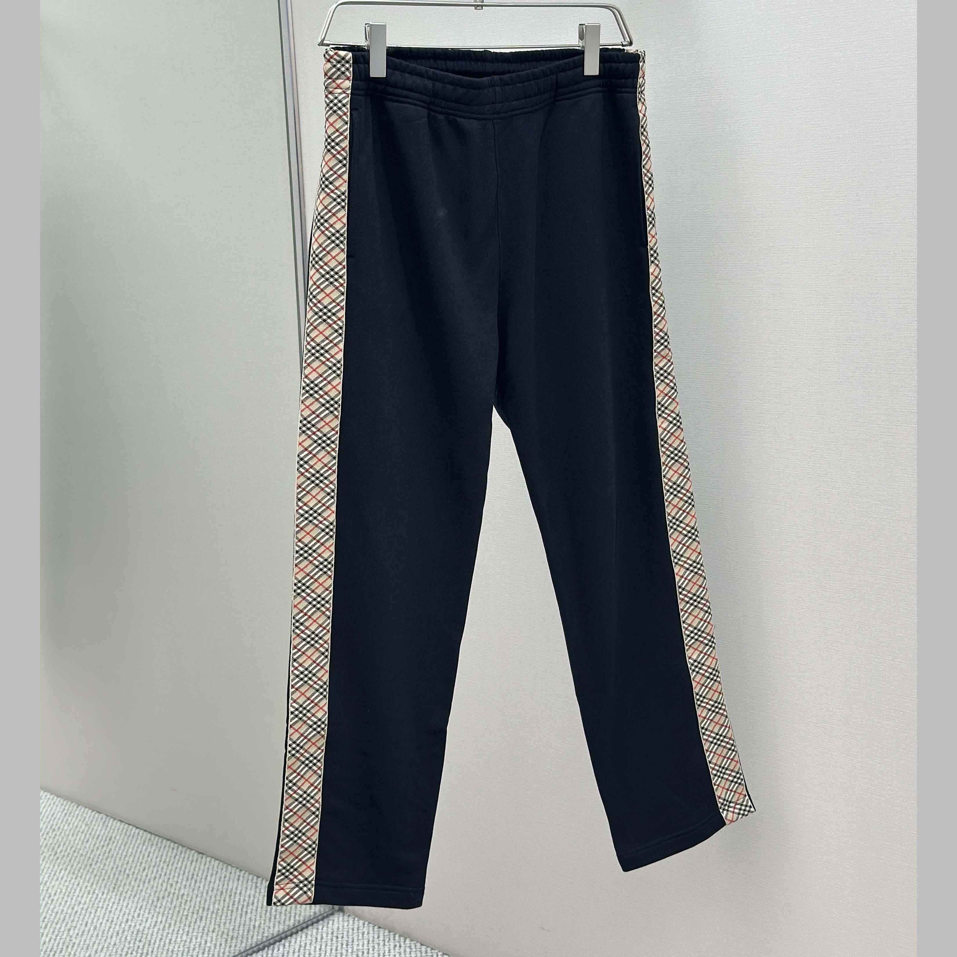 Burberry Check Trim Cotton Jogging Pants - DopestKickz