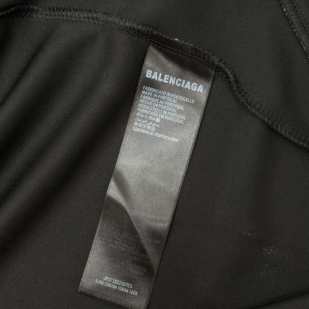 Balenciaga Paris Black Long Sleeve Soccer Jersey - DopestKickz