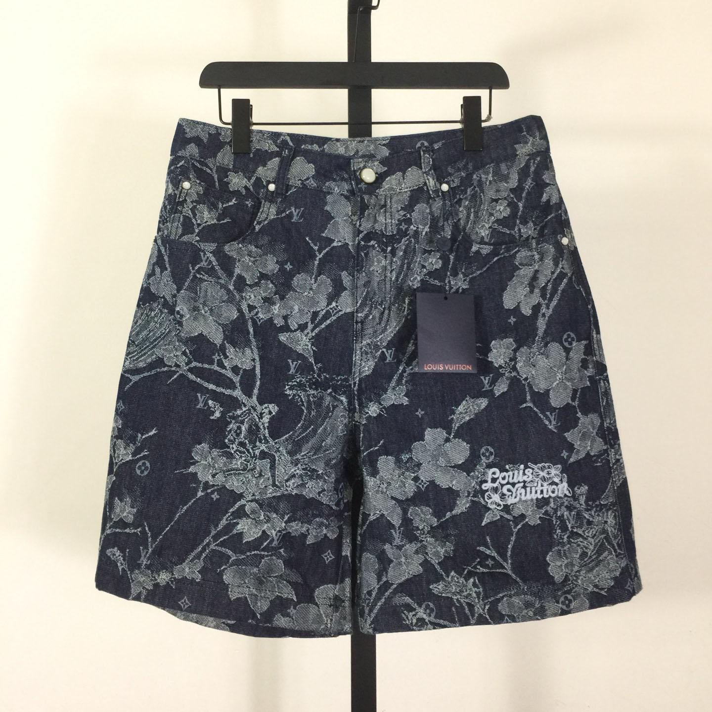 Louis Vuitton Jacquard Denim Shorts  1AHXHP - DopestKickz