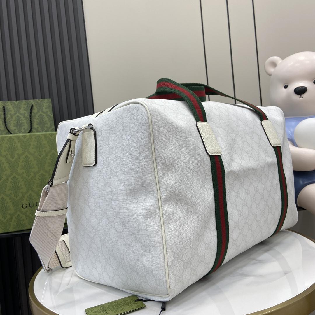 Gucci Medium Duffle Bag With Web - DopestKickz