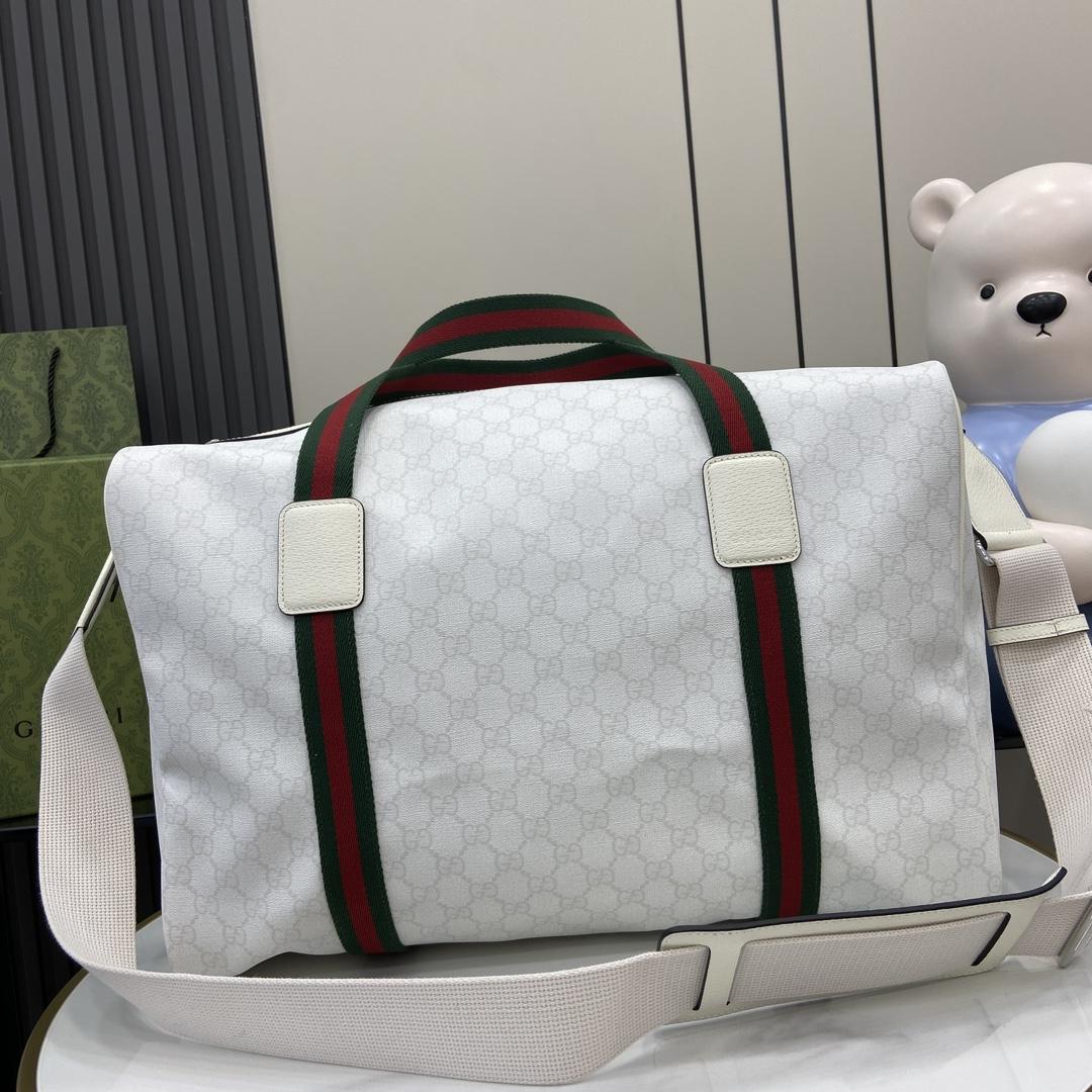 Gucci Medium Duffle Bag With Web - DopestKickz