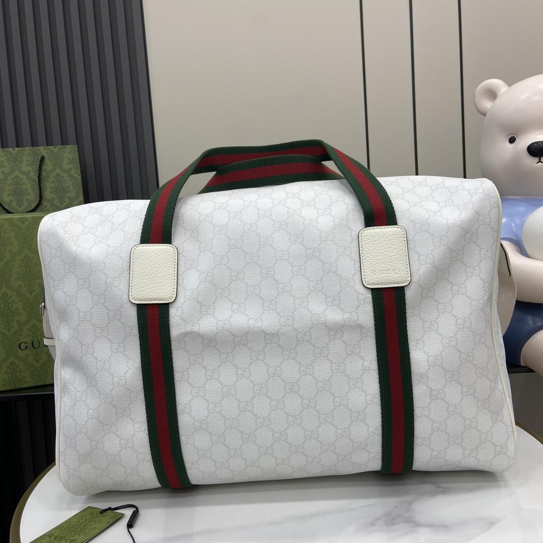 Gucci Medium Duffle Bag With Web - DopestKickz