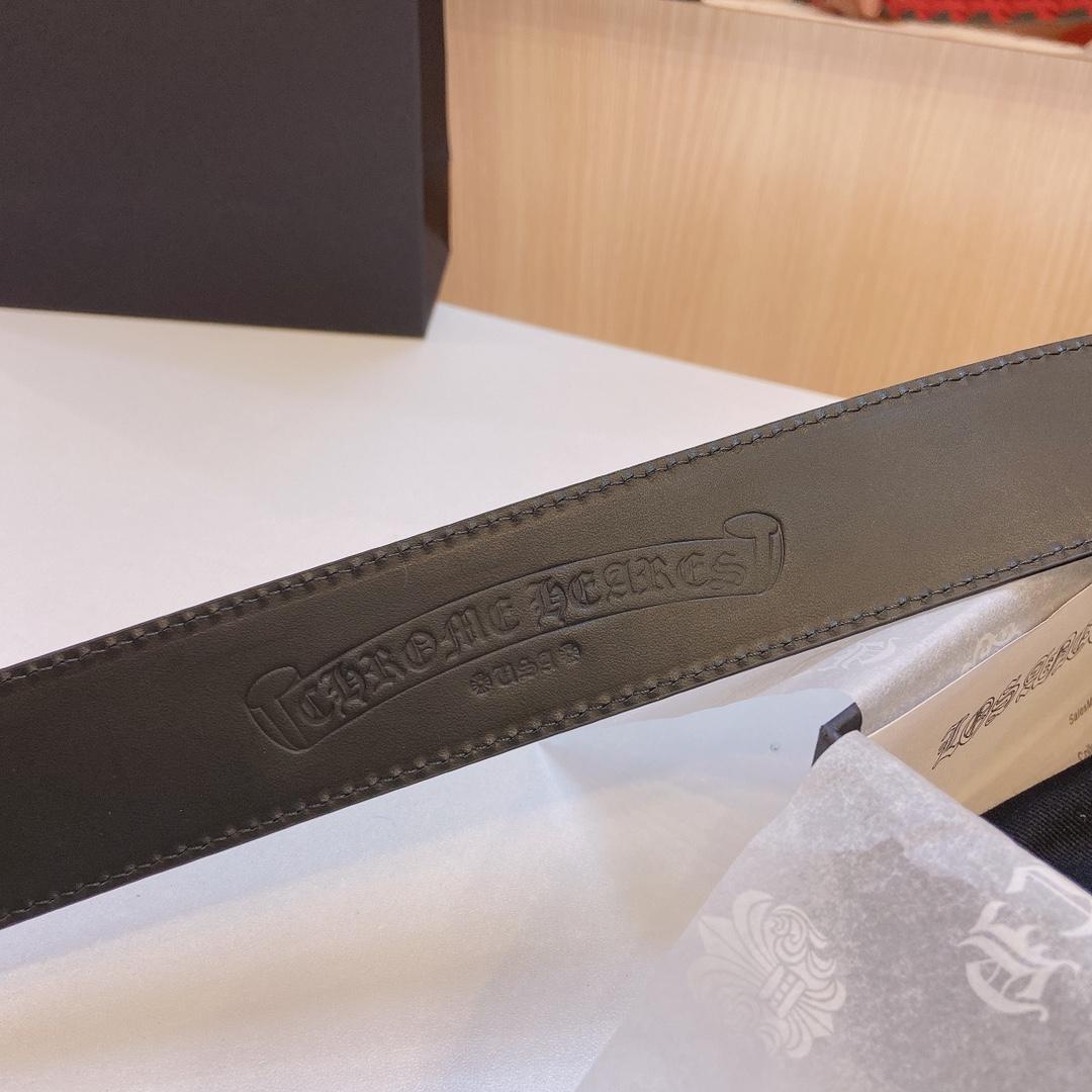 Chrome Hearts Leather Belt    3.8cm - DopestKickz