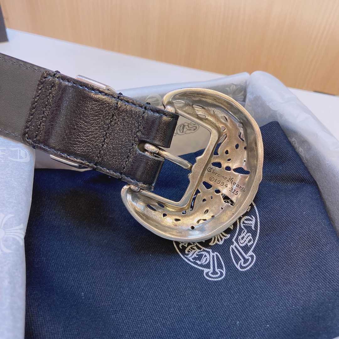 Chrome Hearts Leather Belt    3.8cm - DopestKickz