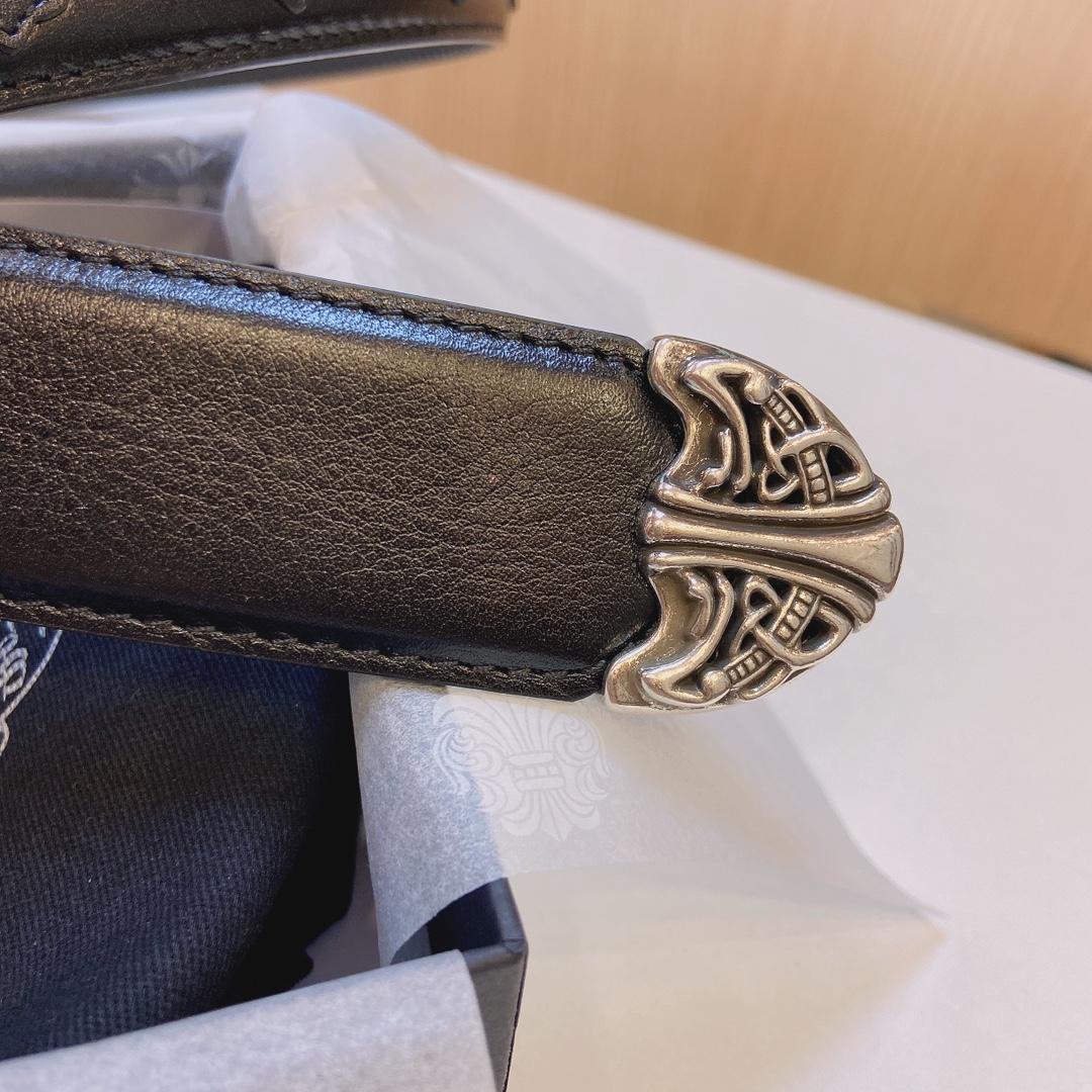 Chrome Hearts Leather Belt    3.8cm - DopestKickz