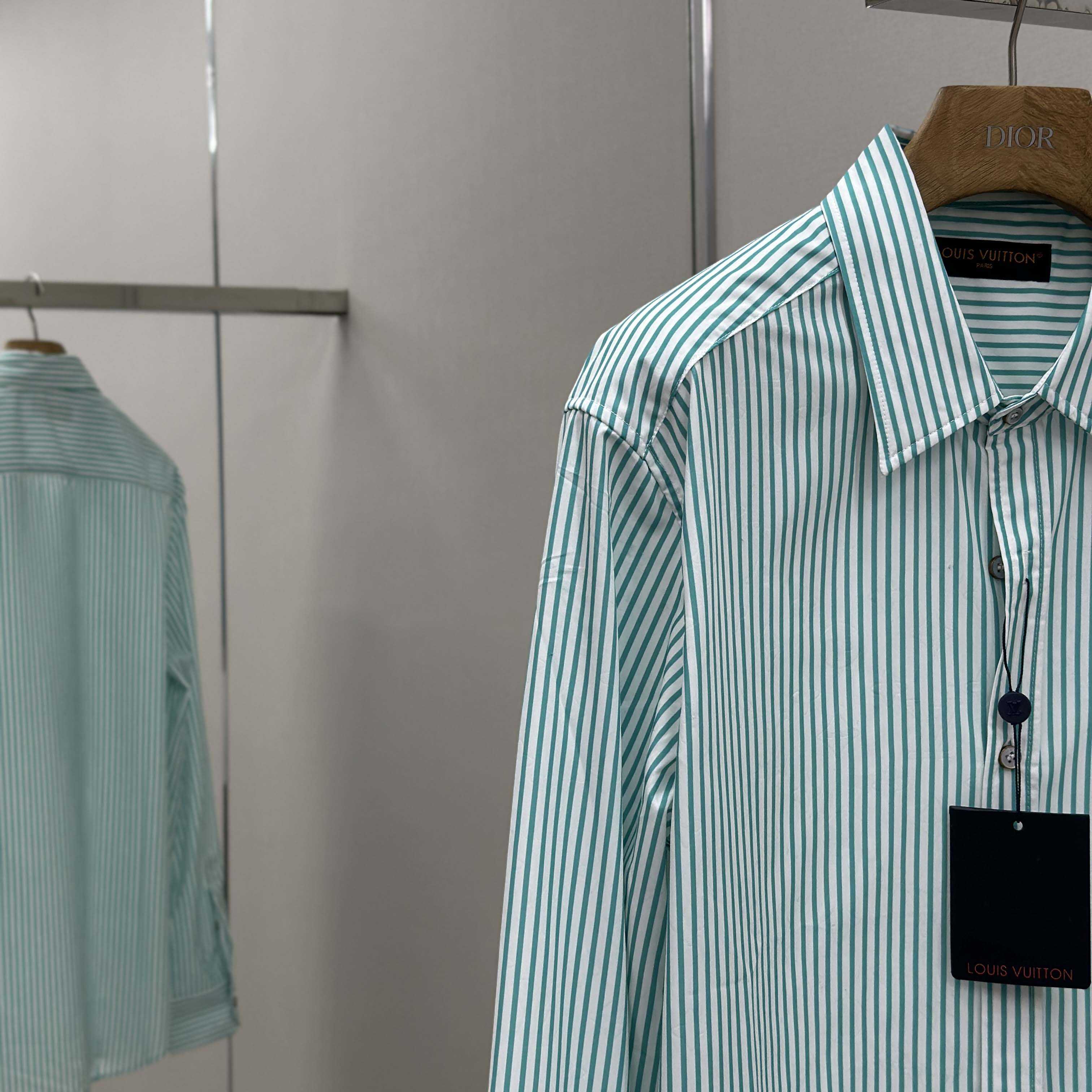 Louis Vuitton Monogram Striped Shirt   1AHVXI - DopestKickz