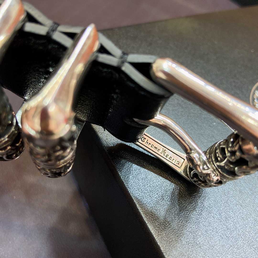 Chrome Hearts Leather Belt    3.8cm - DopestKickz