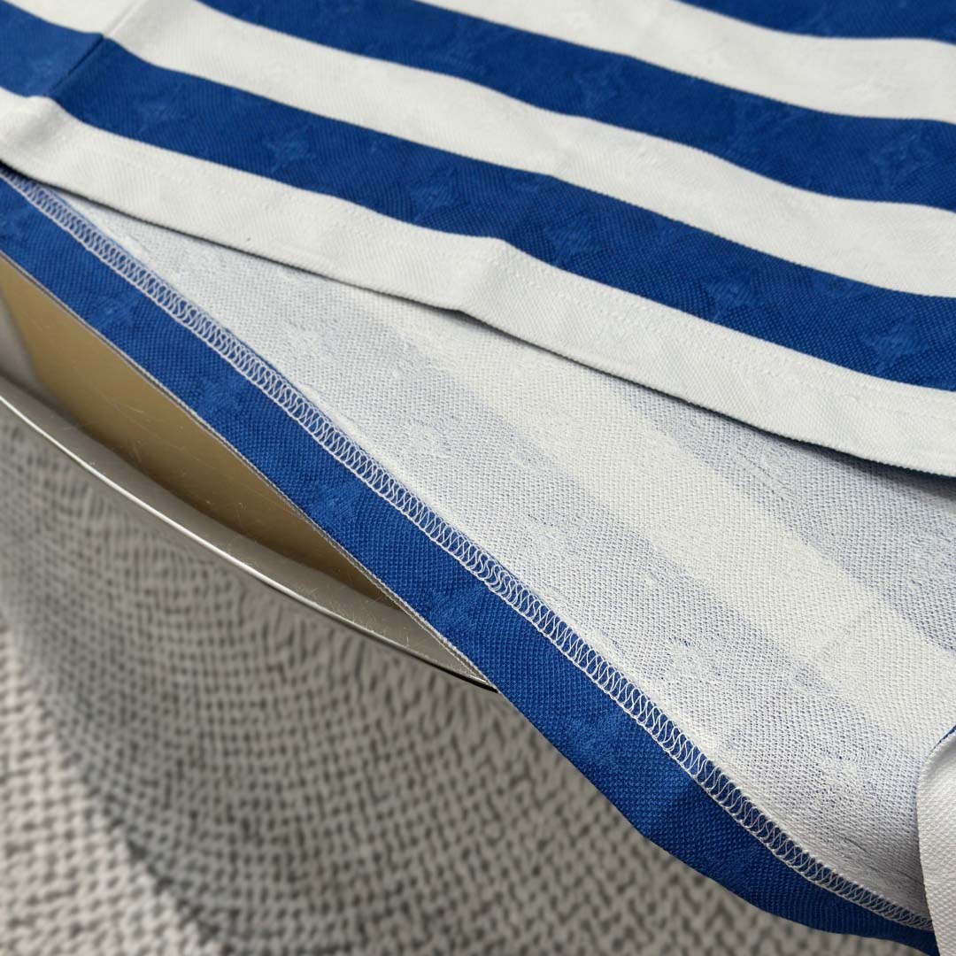 Louis Vuitton Monogram Striped Polo Shirt   1AHWB6 - DopestKickz