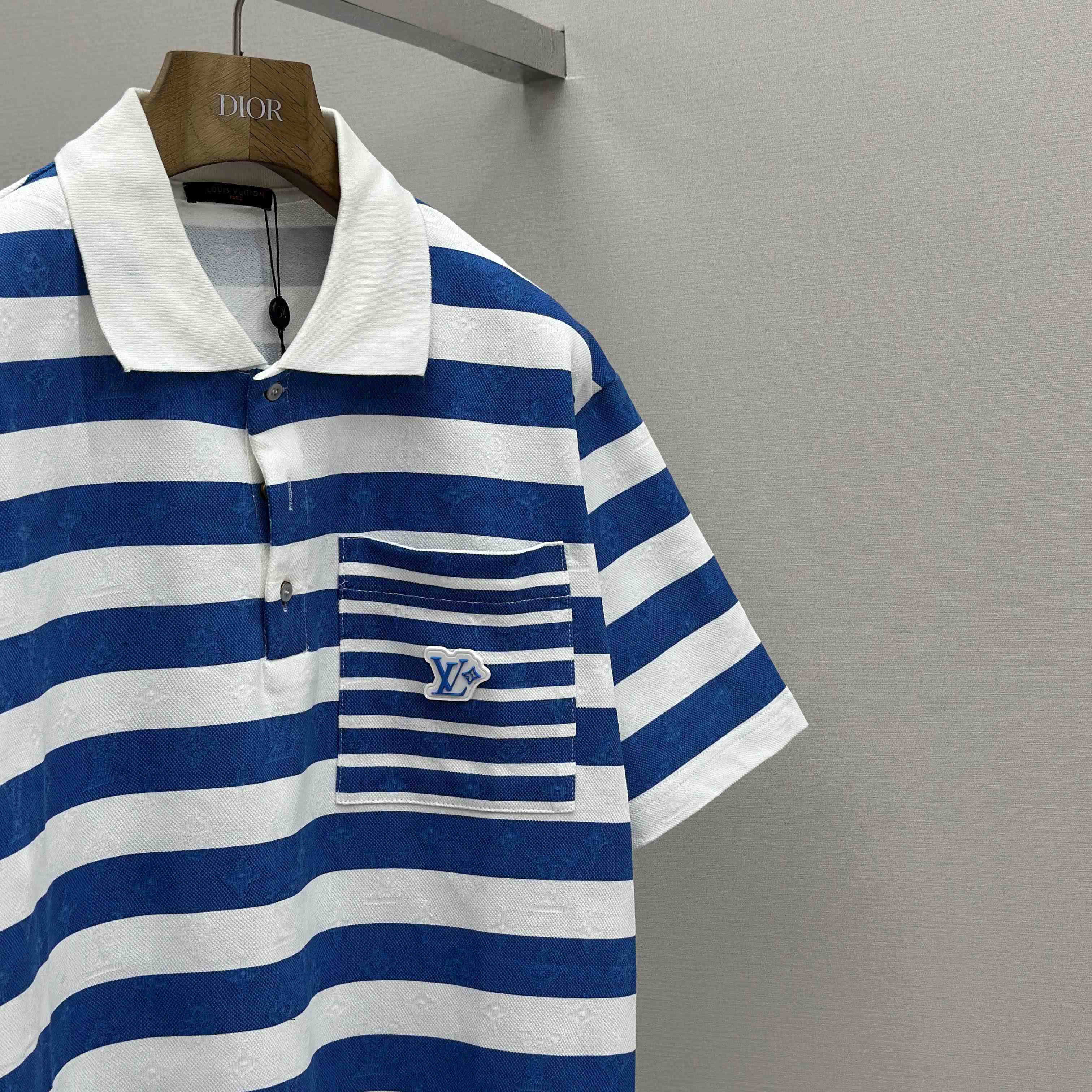Louis Vuitton Monogram Striped Polo Shirt   1AHWB6 - DopestKickz