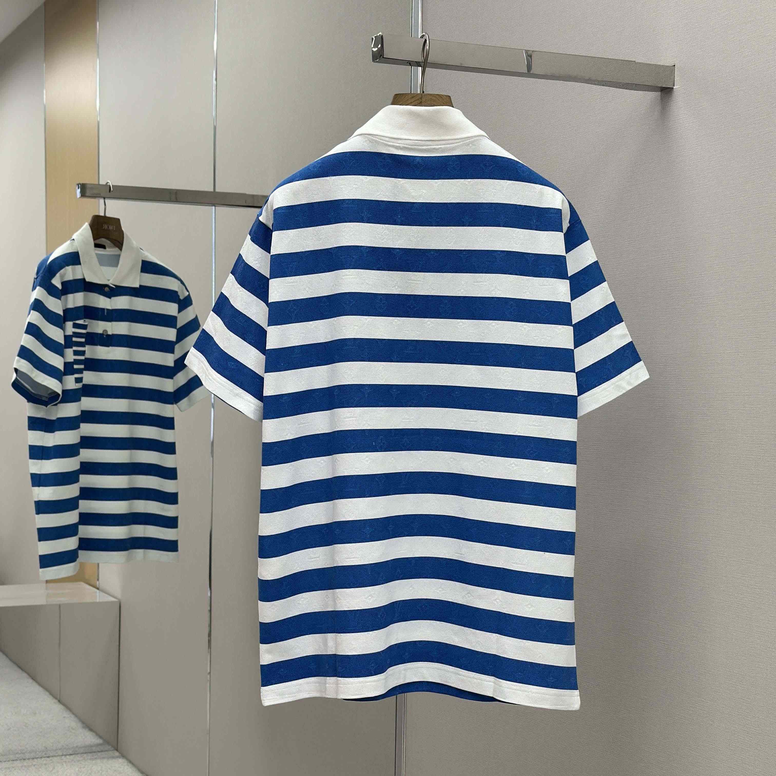 Louis Vuitton Monogram Striped Polo Shirt   1AHWB6 - DopestKickz