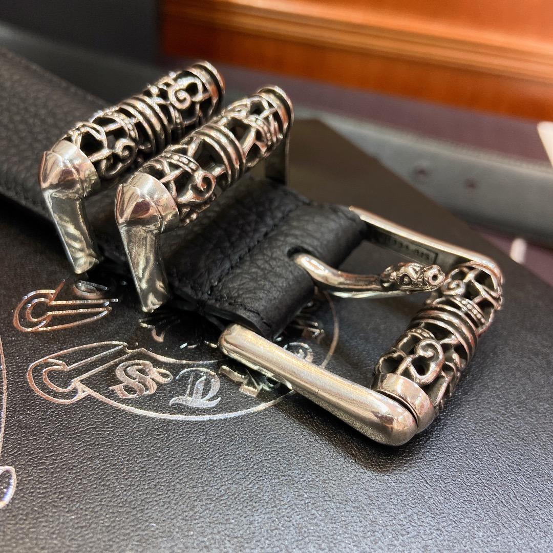 Chrome Hearts Leather Belt   - DopestKickz