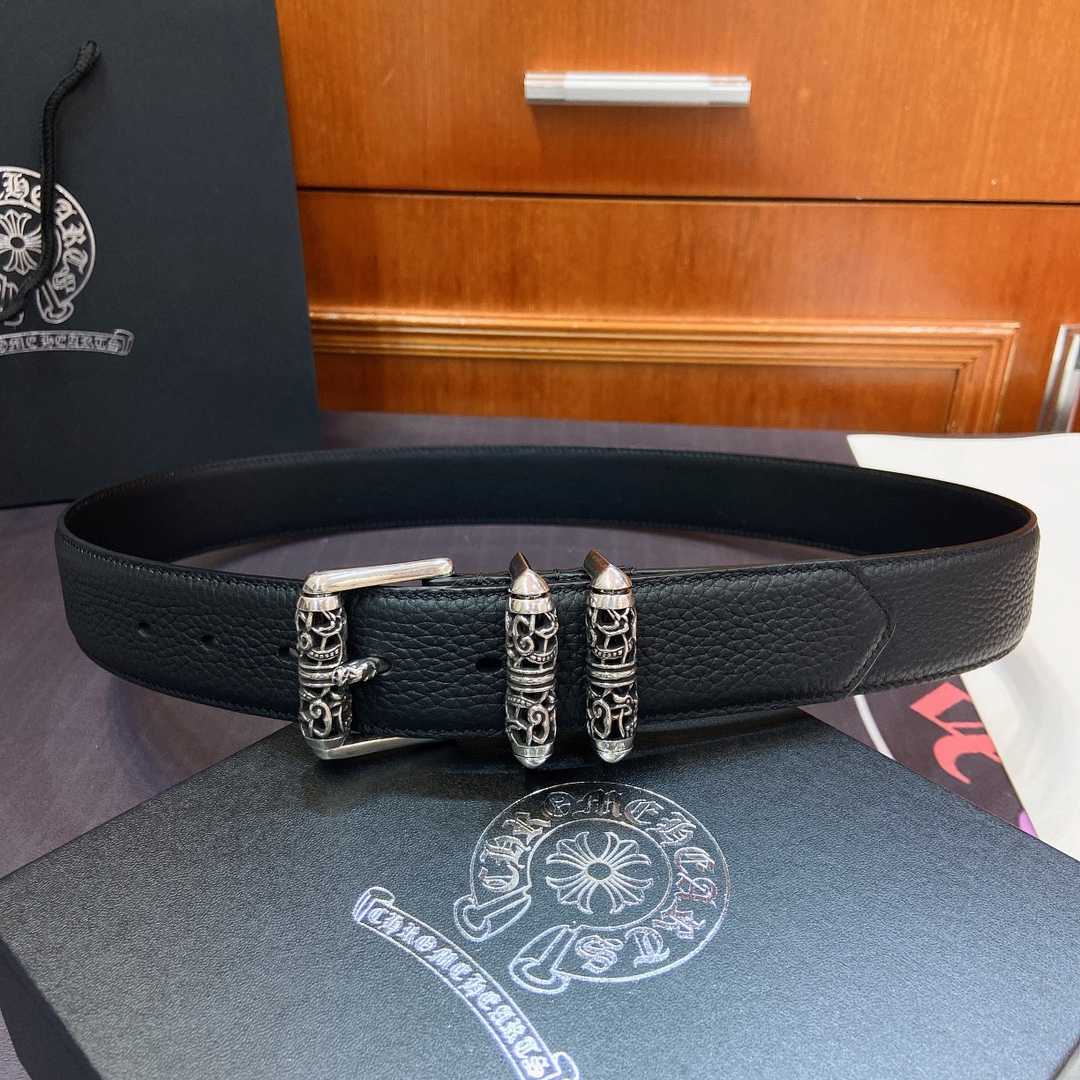 Chrome Hearts Leather Belt   - DopestKickz