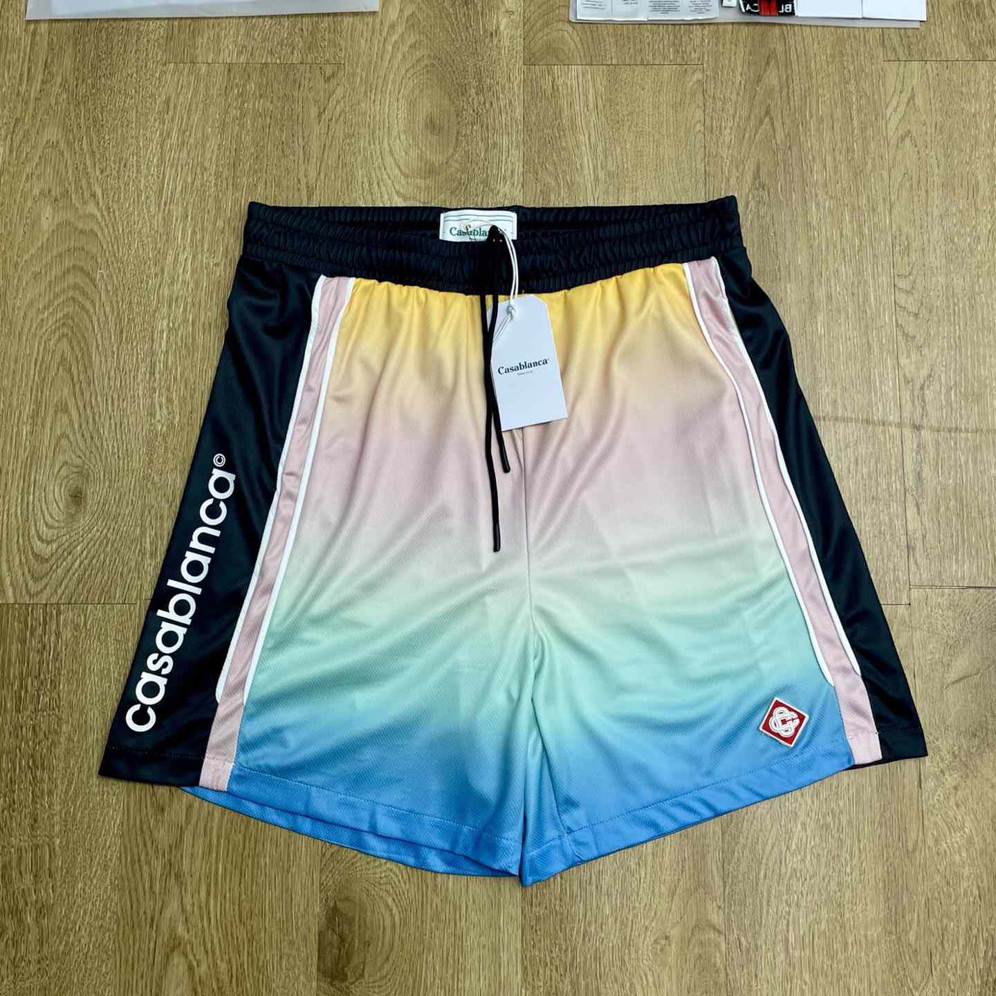 Casablanca Pastel Gradient Football Shorts   C1006 - DopestKickz